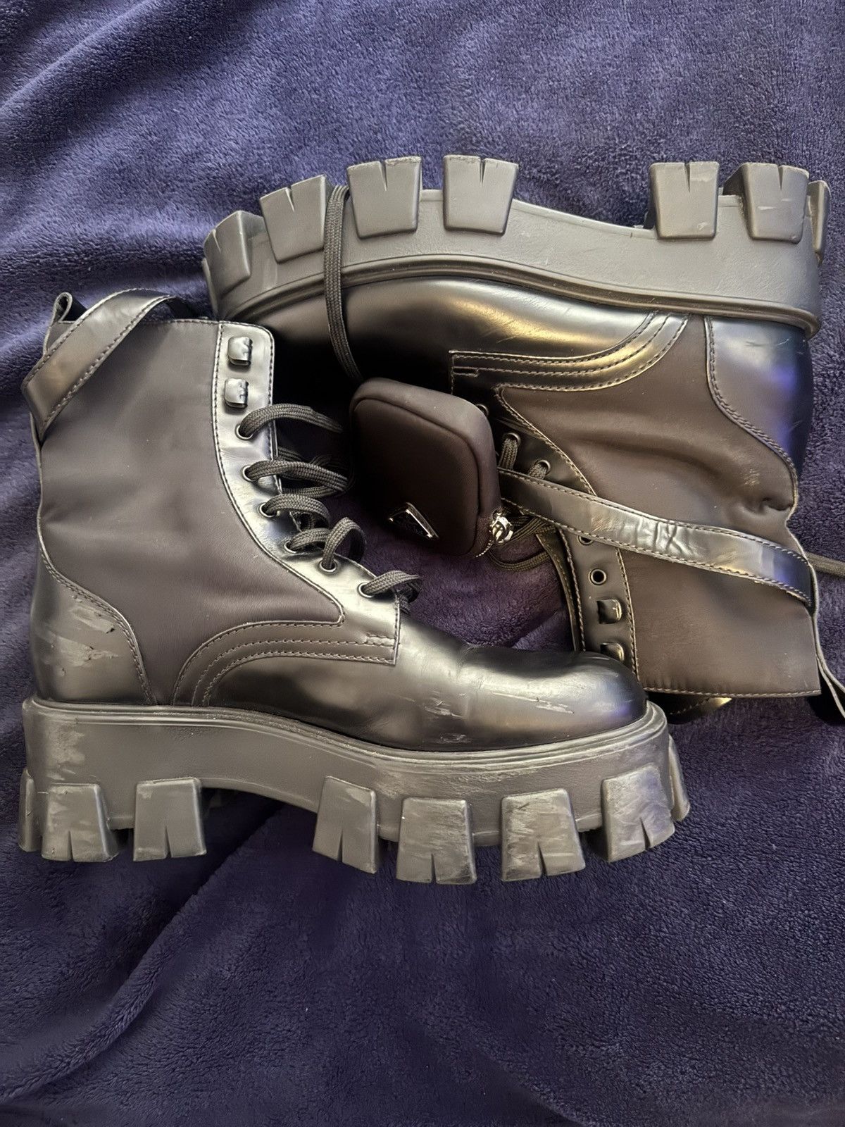 Prada Prada Monolith Re-Nylon Boots w/pouch Size US 8.5 / IT 38.5 - 2 Thumbnail