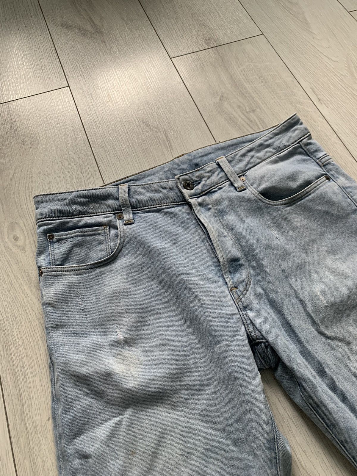 G-Star × Vintage Y2k baby blue g star glo distressed denim jeans Size US 34 / EU 50 - 2 Thumbnail