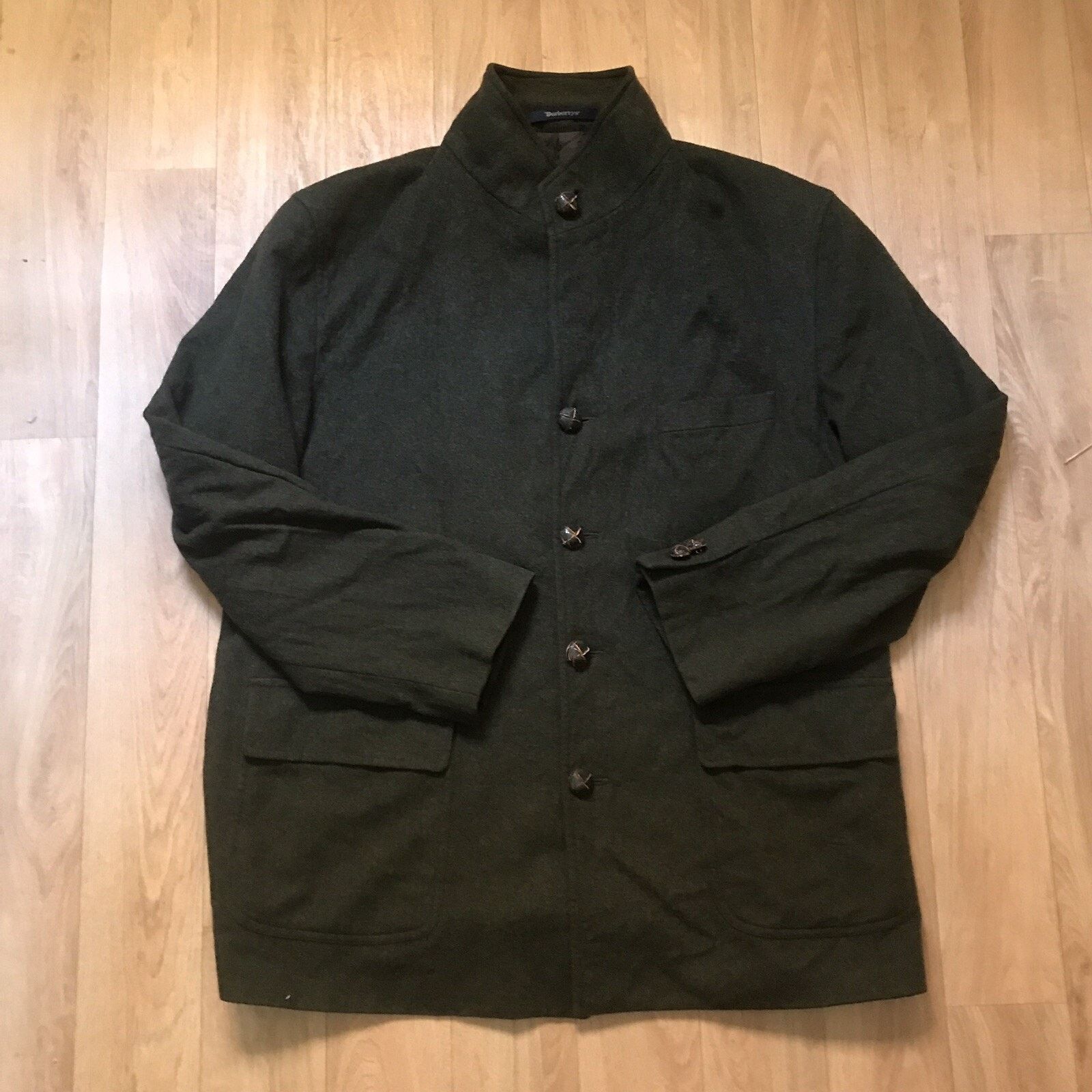 Burberry VINTAGE Burberry coat winter jacket virgin wool alpaca mens Size US L / EU 52-54 / 3 - 1 Thumbnail