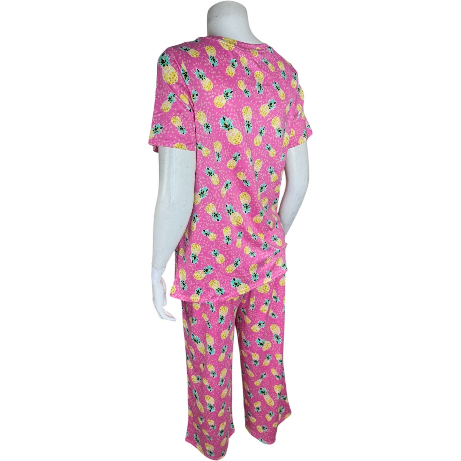 Other Cuddl Duds Comfort Code Pineapple Pajama Set XS Pink Capri Size ONE SIZE - 7 Thumbnail