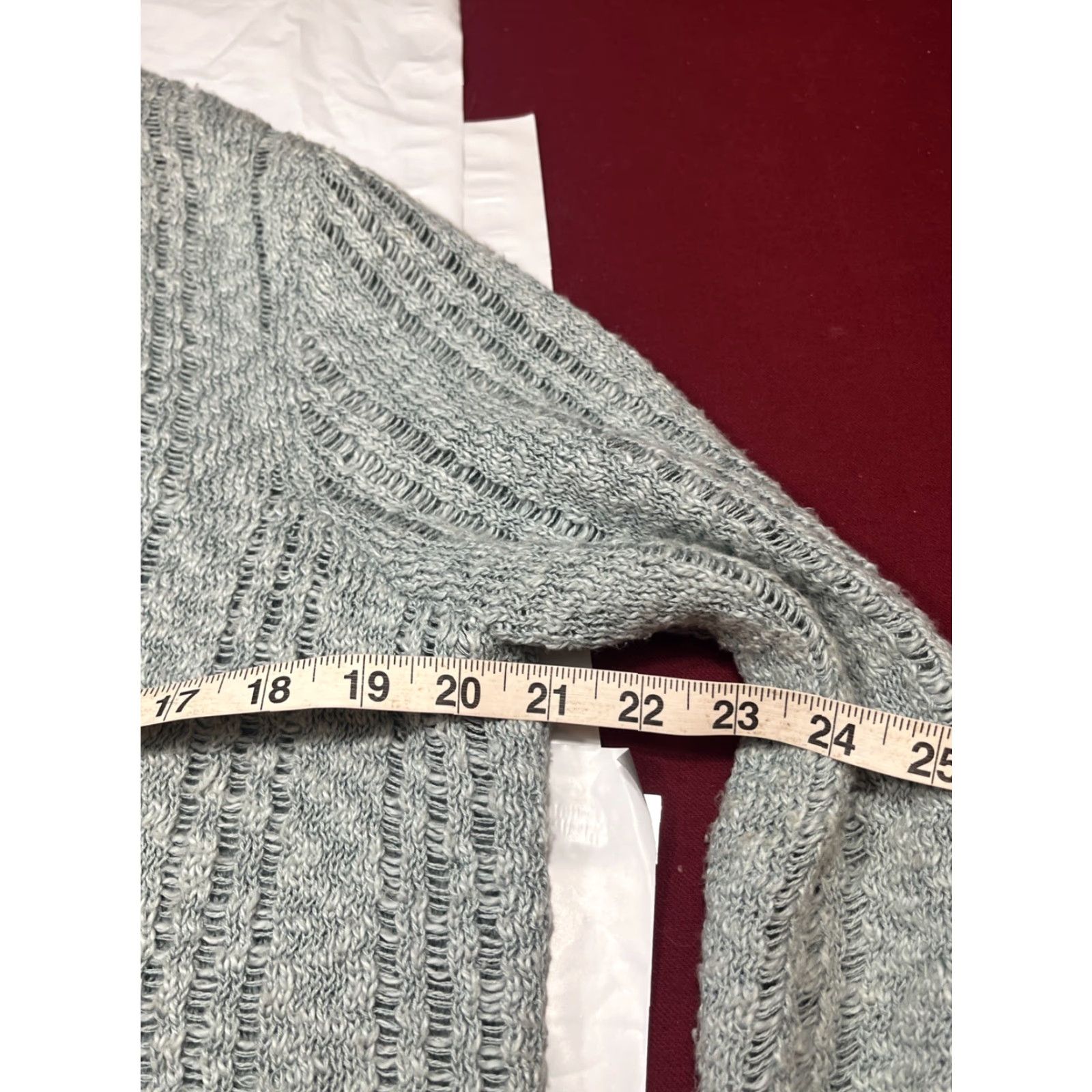 Vintage Peruvian Connection Light Blue Open Front Cardigan Sweater Pima Cotton Womens LG Size L / US 10 / IT 46 - 7 Thumbnail