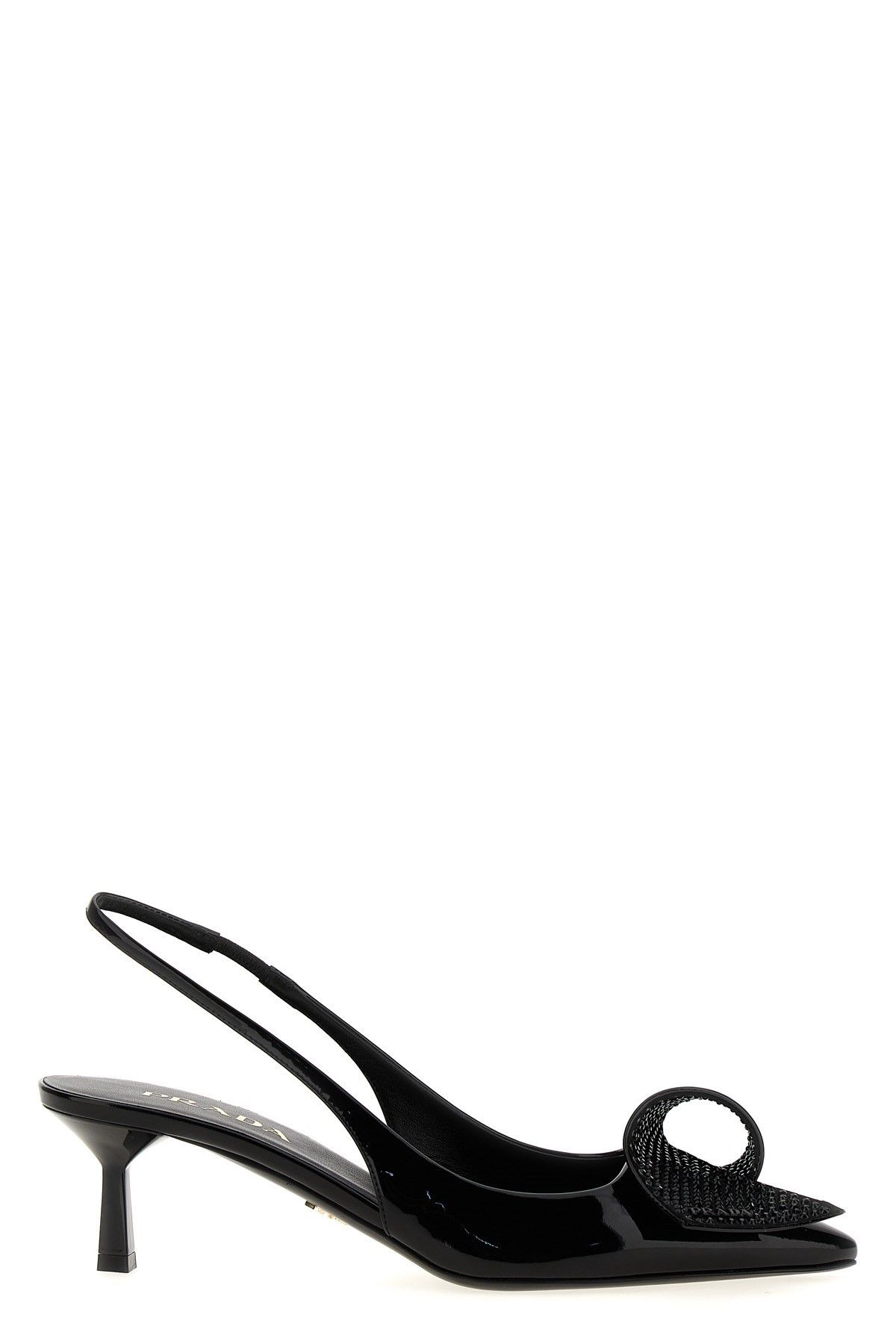 image of Prada 'torchon' Slingback Shoes in Black, Women's (Size 7)