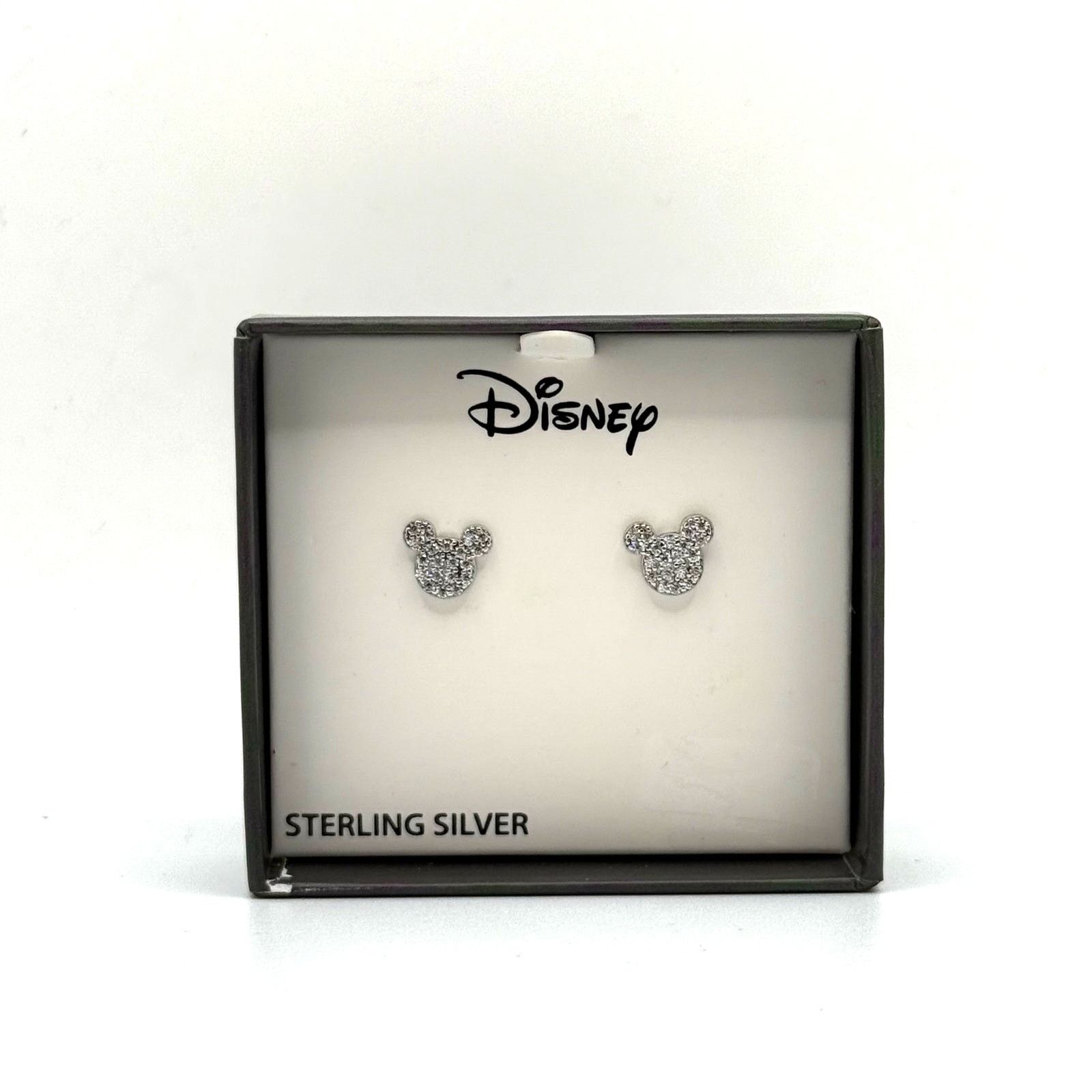 Disney NEW Cubic Zirconia Sterling Silver Mickey Mouse Earrings Size ONE SIZE - 2 Thumbnail