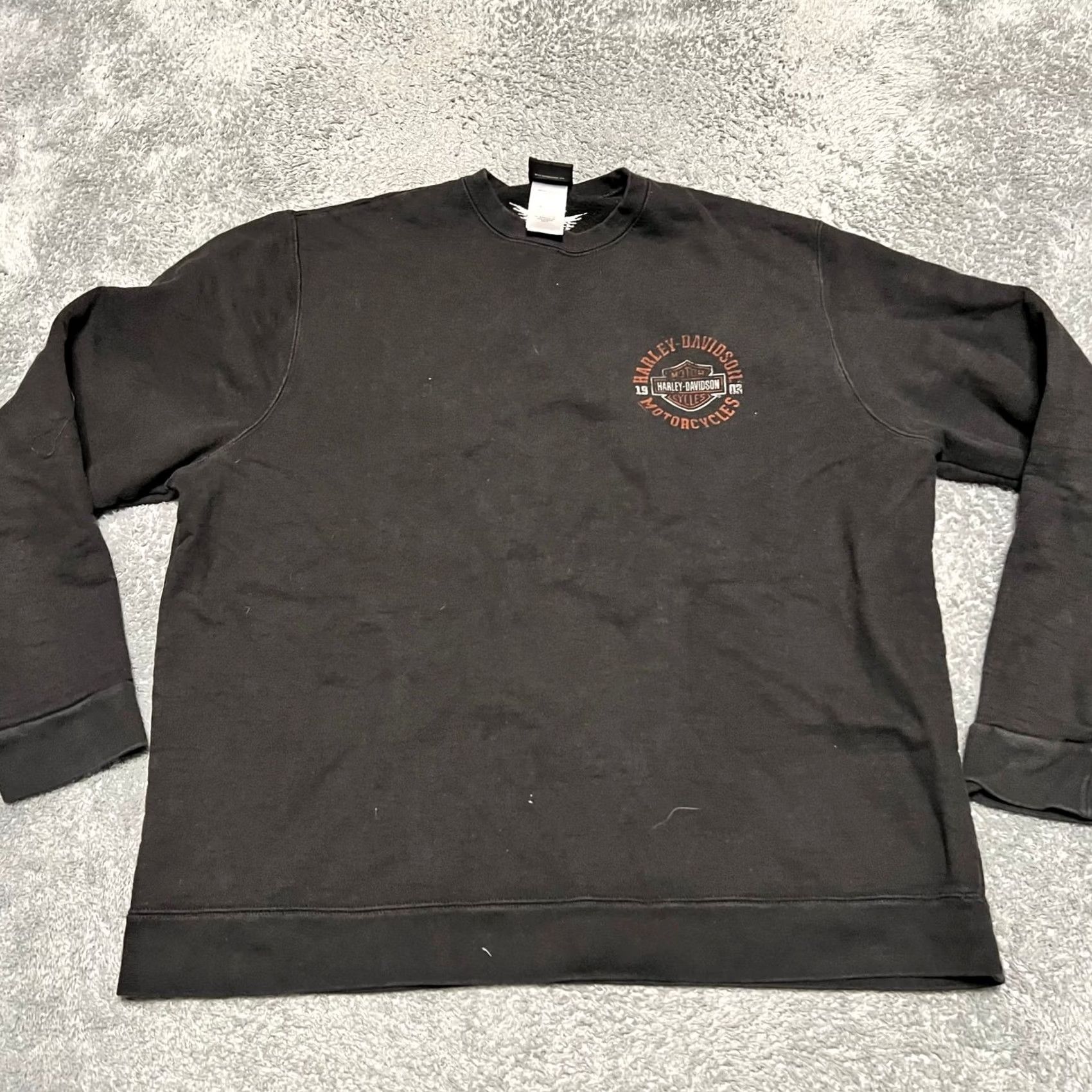Harley Davidson Harley Davidson Sweatshirt Mens Large Crew St Croix Wisconsin Black Graphic Shirt Pullover Men L Black Graphic Size US L / EU 52-54 / 3 - 4 Thumbnail