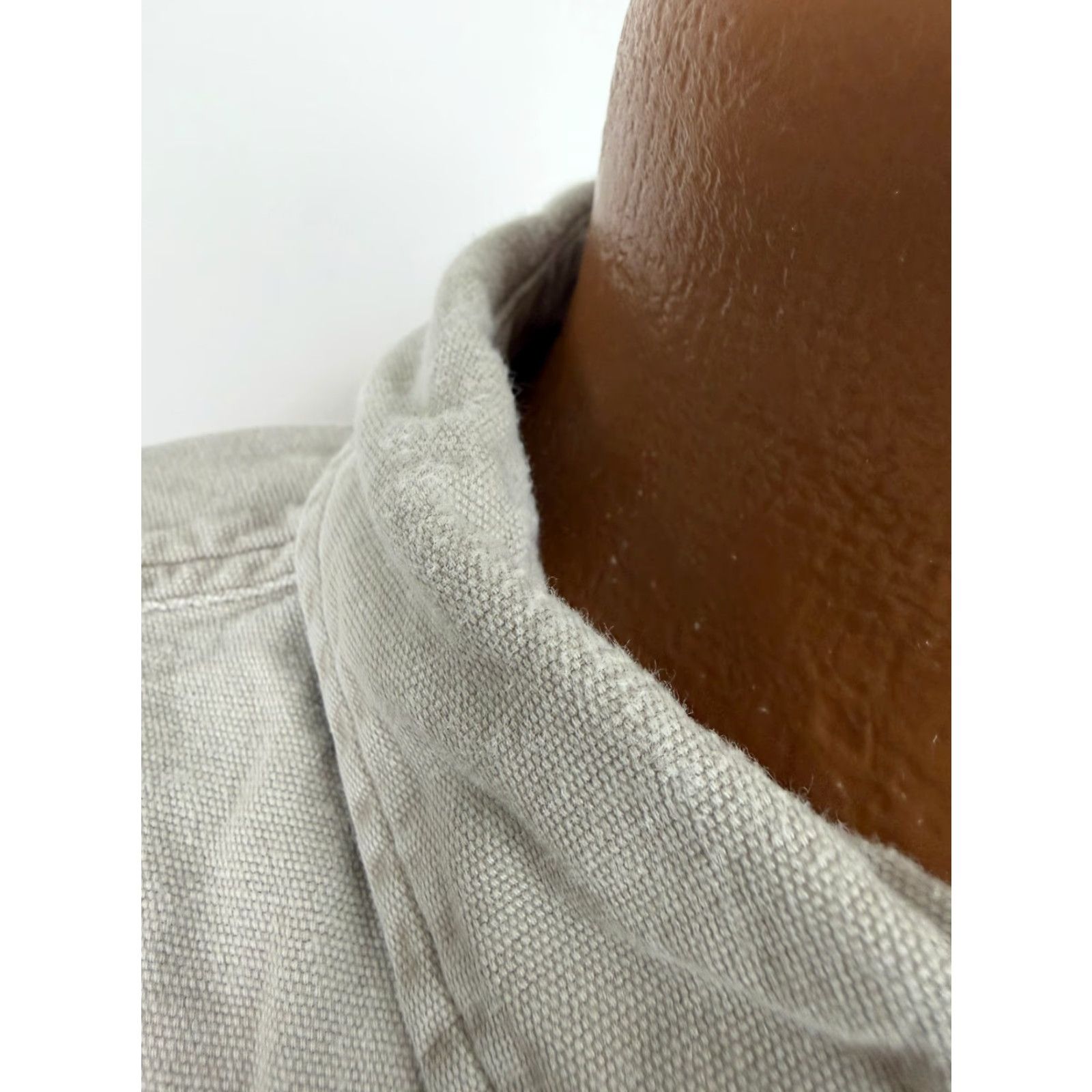 Cherokee VINTAGE Cherokee Shirt Men XL Canvas Heavyweight 90s Beige Button-Up Collared Long Sleeve Pockets 90s Grunge Outdoor Travel Workwear Mens Size US XL / EU 56 / 4 - 4 Thumbnail