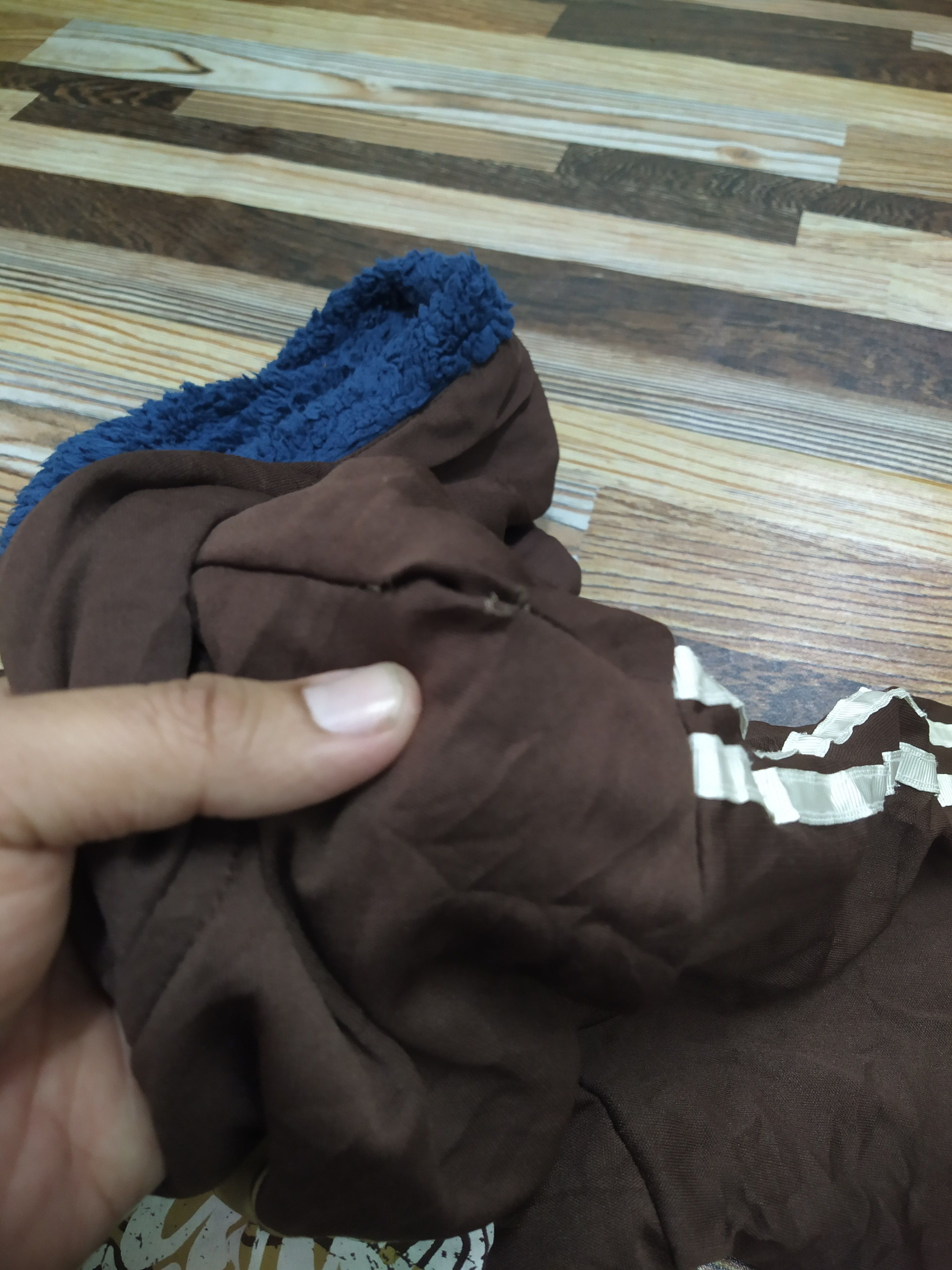 Pada & Mada zipped Fleece reversible hoodie
