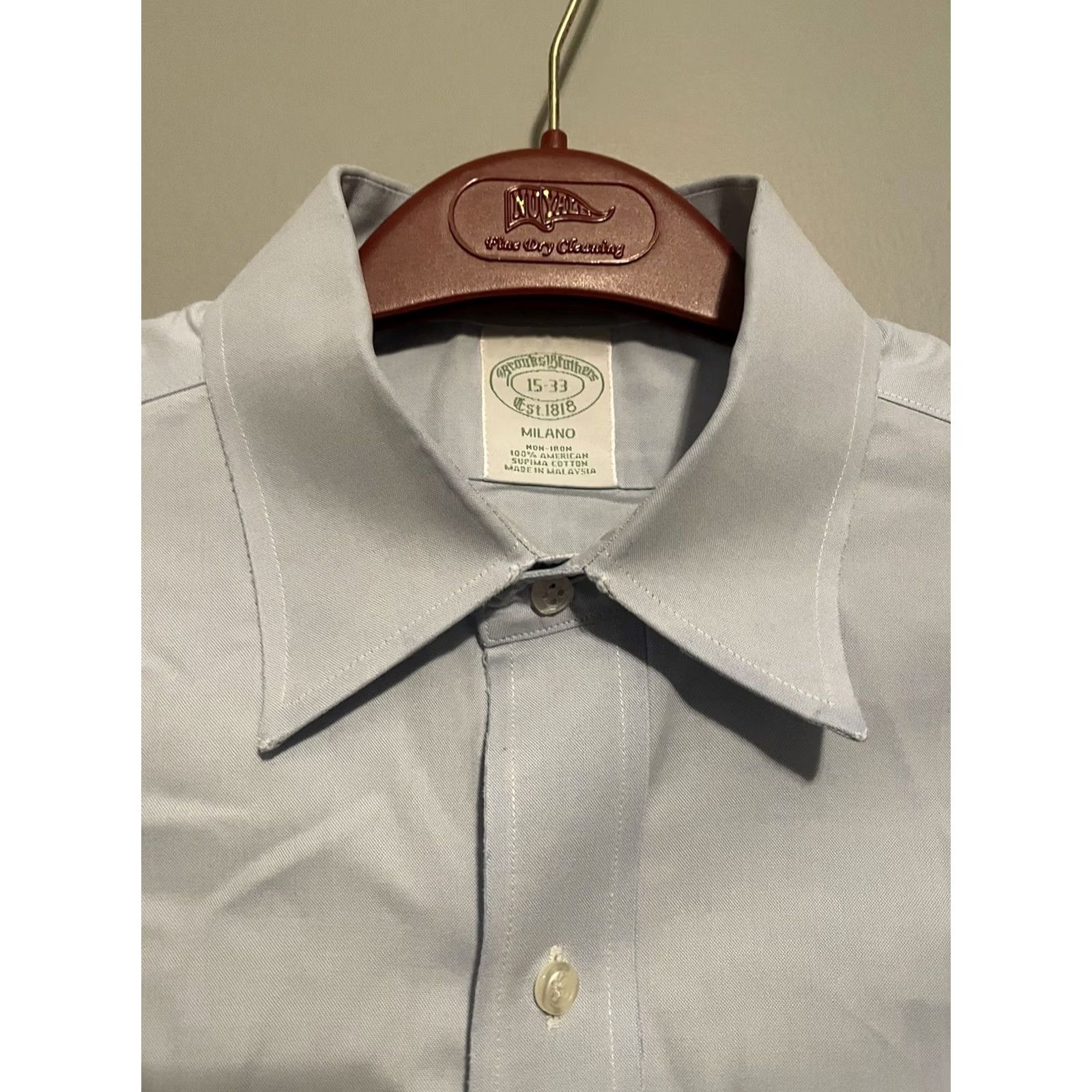 Brooks Brothers VTG Brooks Brothers Shirt Mens 15-33 Blue Oxford Cloth Button-Down USA Shirt 100% Cotton Long Sleeve Dress Shirt Size US M / EU 48-50 / 2 - 2 Thumbnail