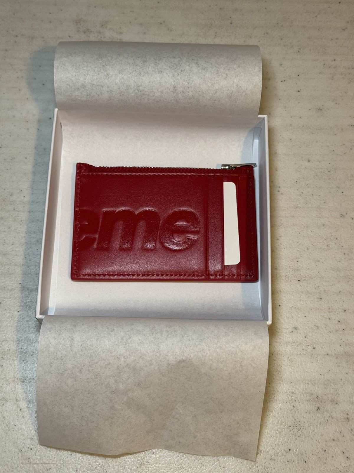 Supreme Supreme Leather Zip Card Holder Size ONE SIZE - 5 Thumbnail