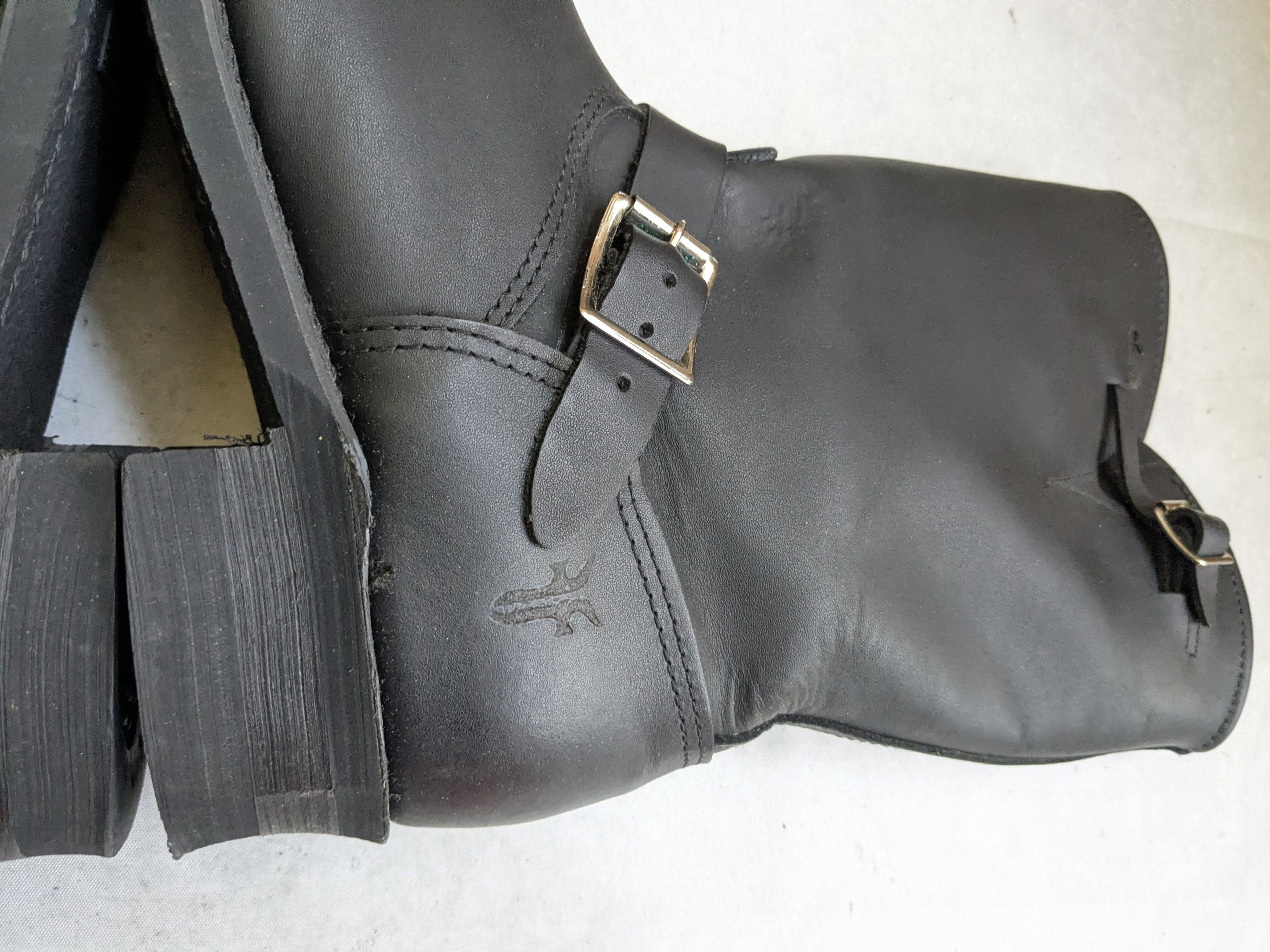 Frye Frye Engineer Boots Black Leather 11 M Buckle Strap Size US 11 / EU 44 - 9 Thumbnail