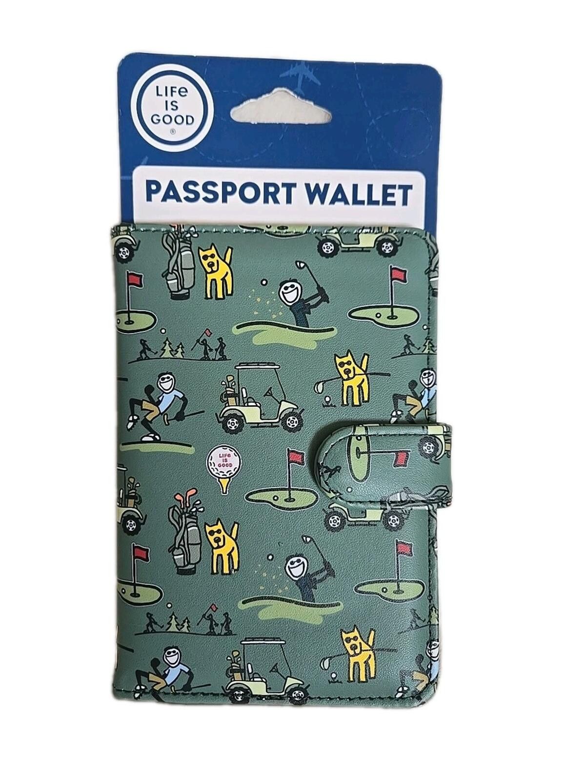 Life is Good Life is Good Passport Wallet Golf Interior Card Slots New Size ONE SIZE - 1 Thumbnail