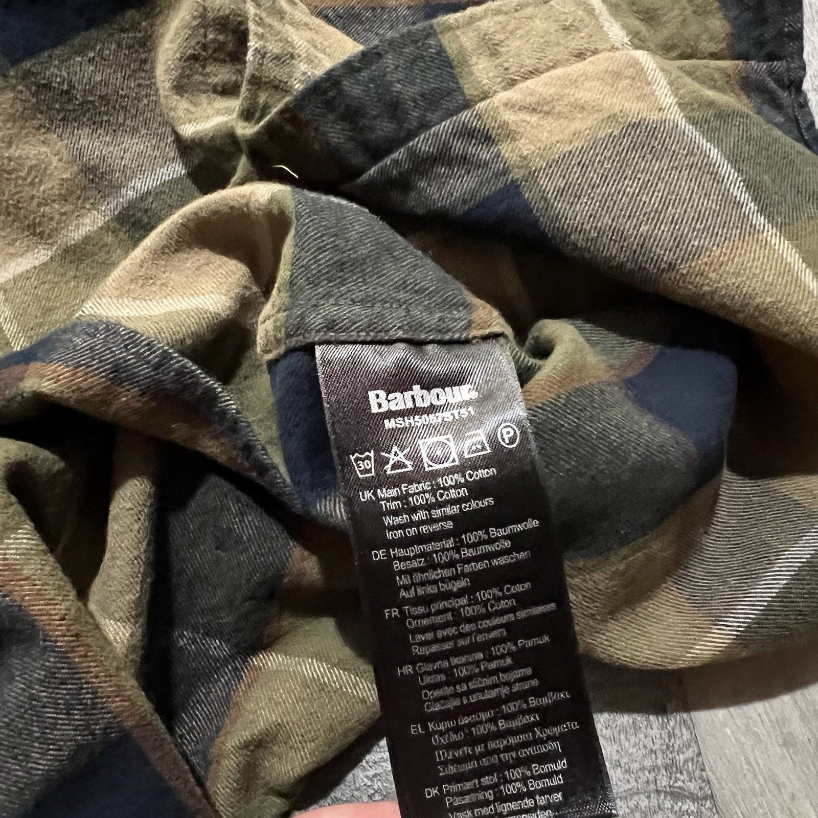 Barbour Barbour Flannel Tailored Shadow Tartan Plaid Button Shirt L Size US L / EU 52-54 / 3 - 5 Thumbnail