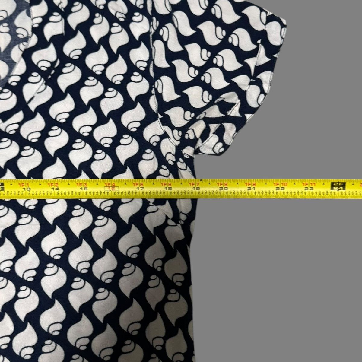 Other Escapada Rayon Patterned Navy Shirt Dress Women's L Size L / US 10 / IT 46 - 6 Thumbnail