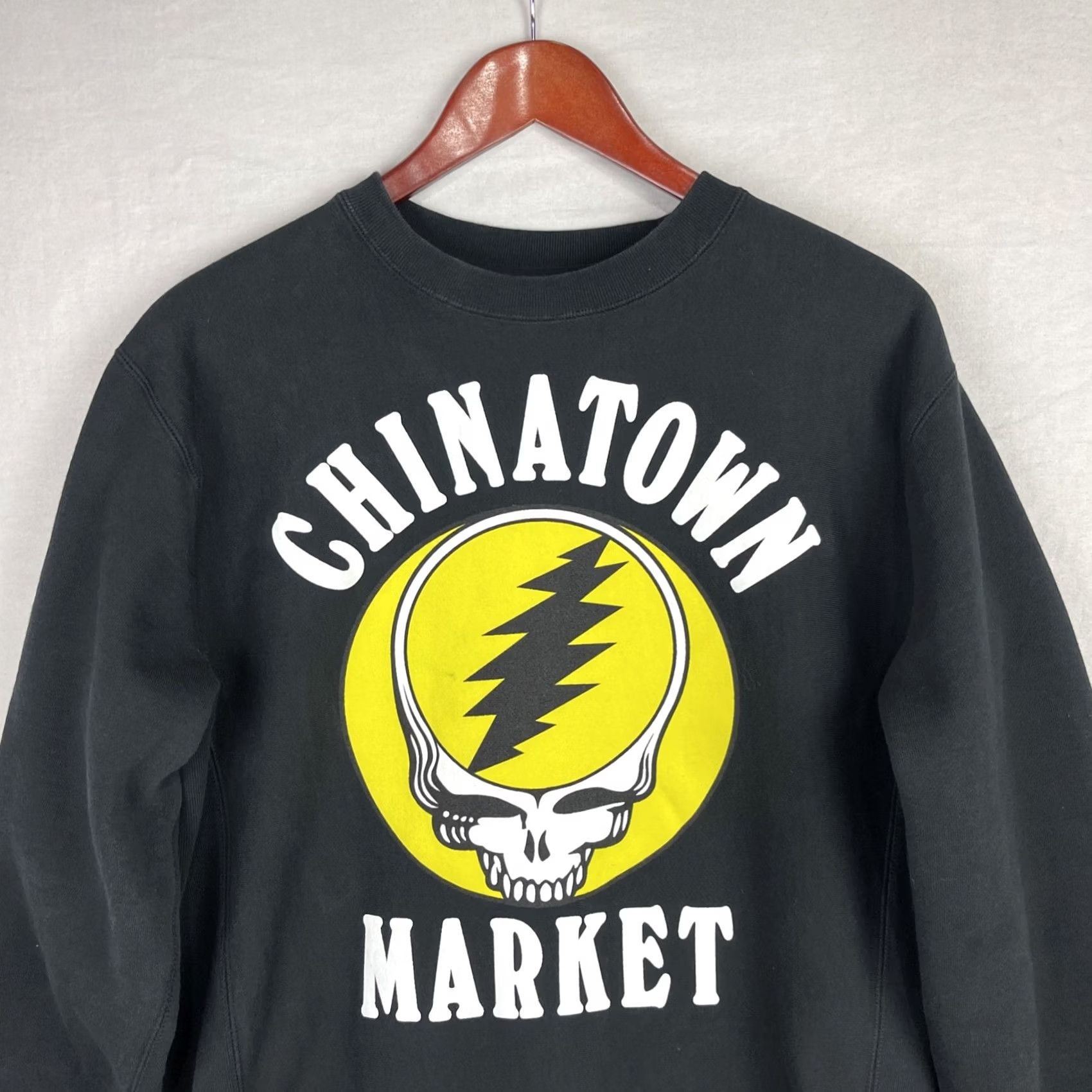 Vintage VINTAGE Grateful Dead Chinatown Market Sweatshirt Mens M Black Graphic Print Deadtown Market Size US M / EU 48-50 / 2 - 2 Thumbnail