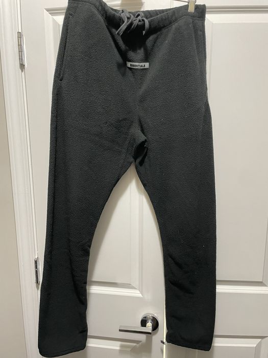 Essentials Black Polar Fleece Lounge Pants