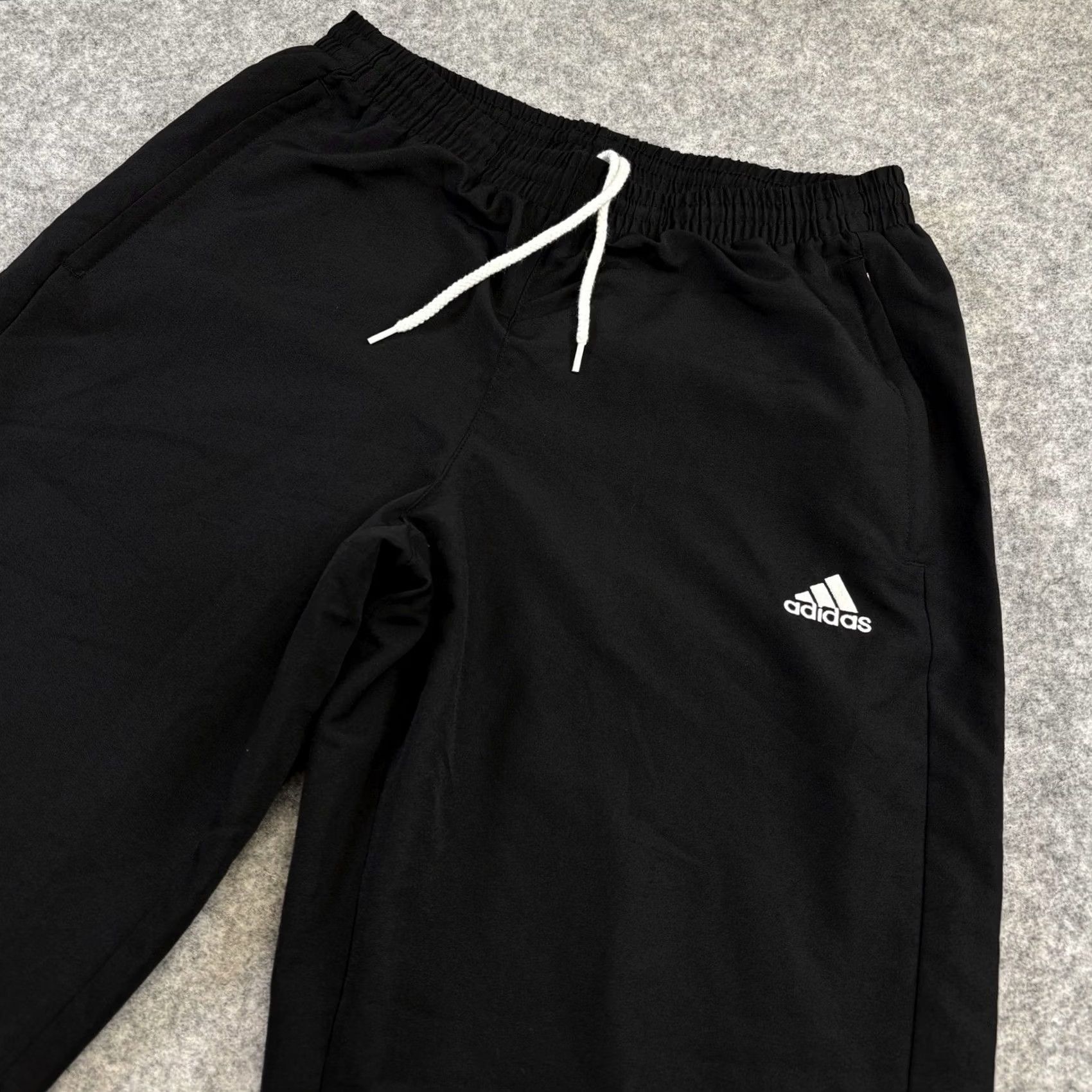 Adidas Adidas Track Pants Medium Mens Black White 2015 Pockets Zip Ankle Size US 31 - 3 Thumbnail