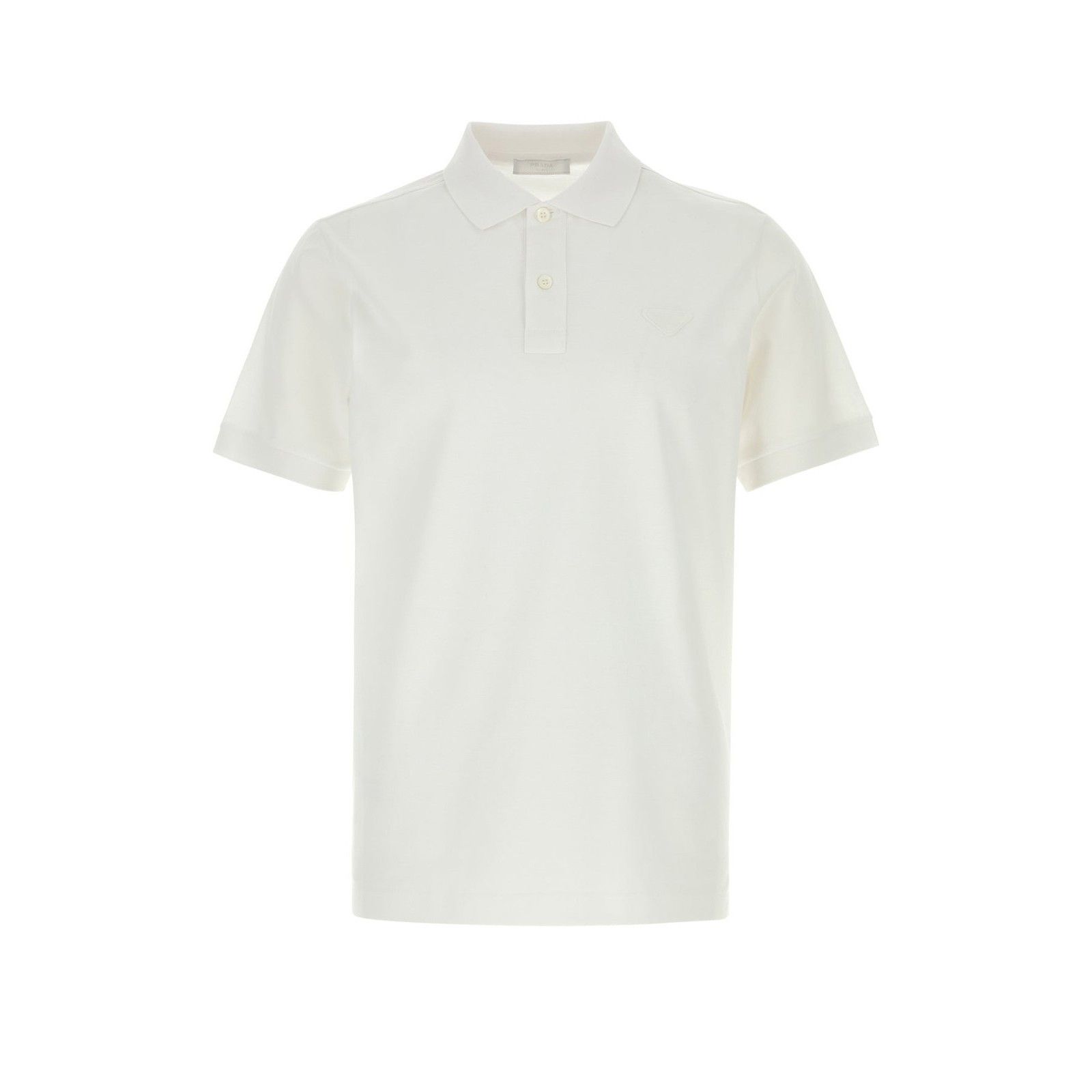 PRADA White Piquet Polo Shirt New