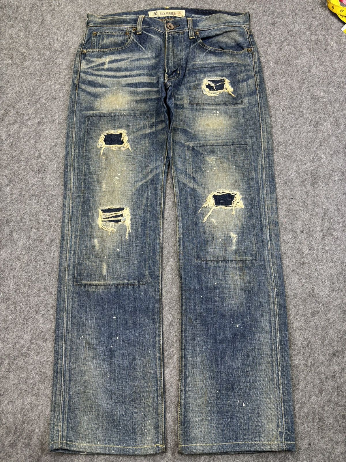 Japanese Brand 💥Sick💥Back Number Patchwork Paint Splatter Denim F864 Size US 34 / EU 50 - 20 Thumbnail