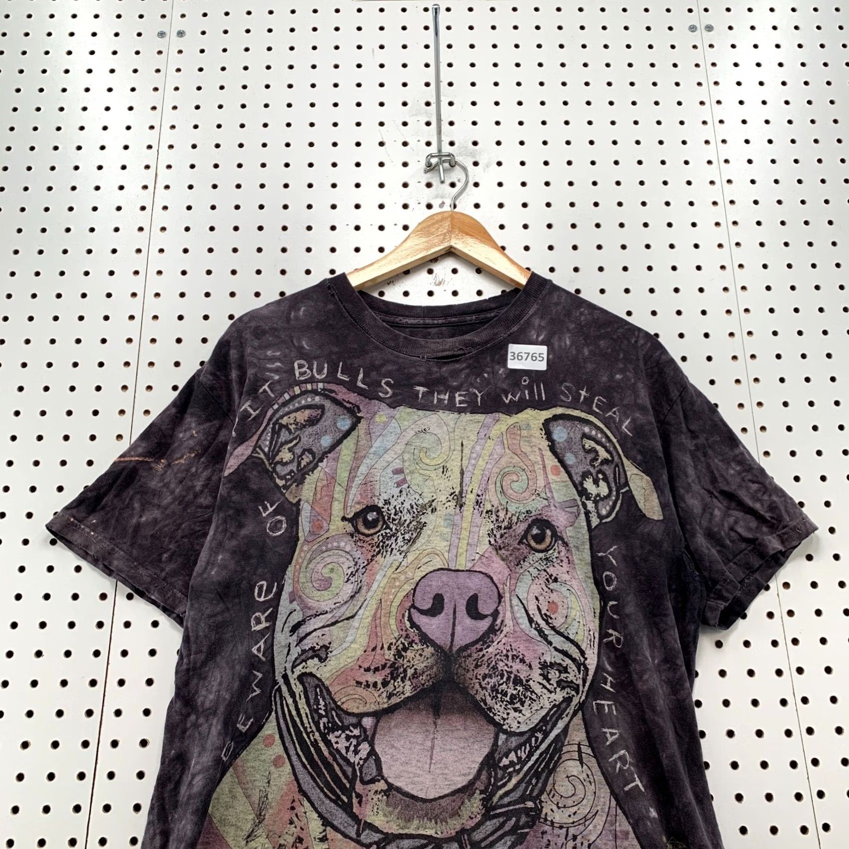 The Mountain VINTAGE The Mountain Pitbull Shirt Mens M Gray Grunge 20x29 Acid Wash Distressed Holes Shirt Mens Size US M / EU 48-50 / 2 - 5 Thumbnail