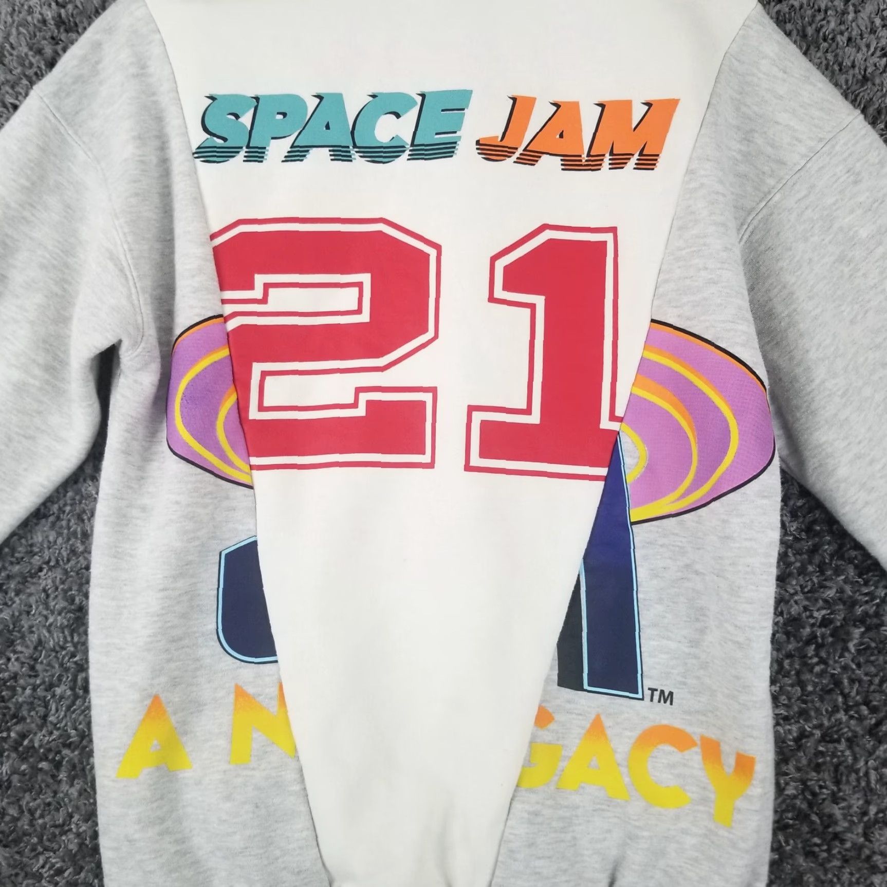 Vintage VINTAGE Space Jam Womens Pullover Sweater Long Sleeve Graphic Space Theme Size L Gray Size L / US 10 / IT 46 - 6 Thumbnail