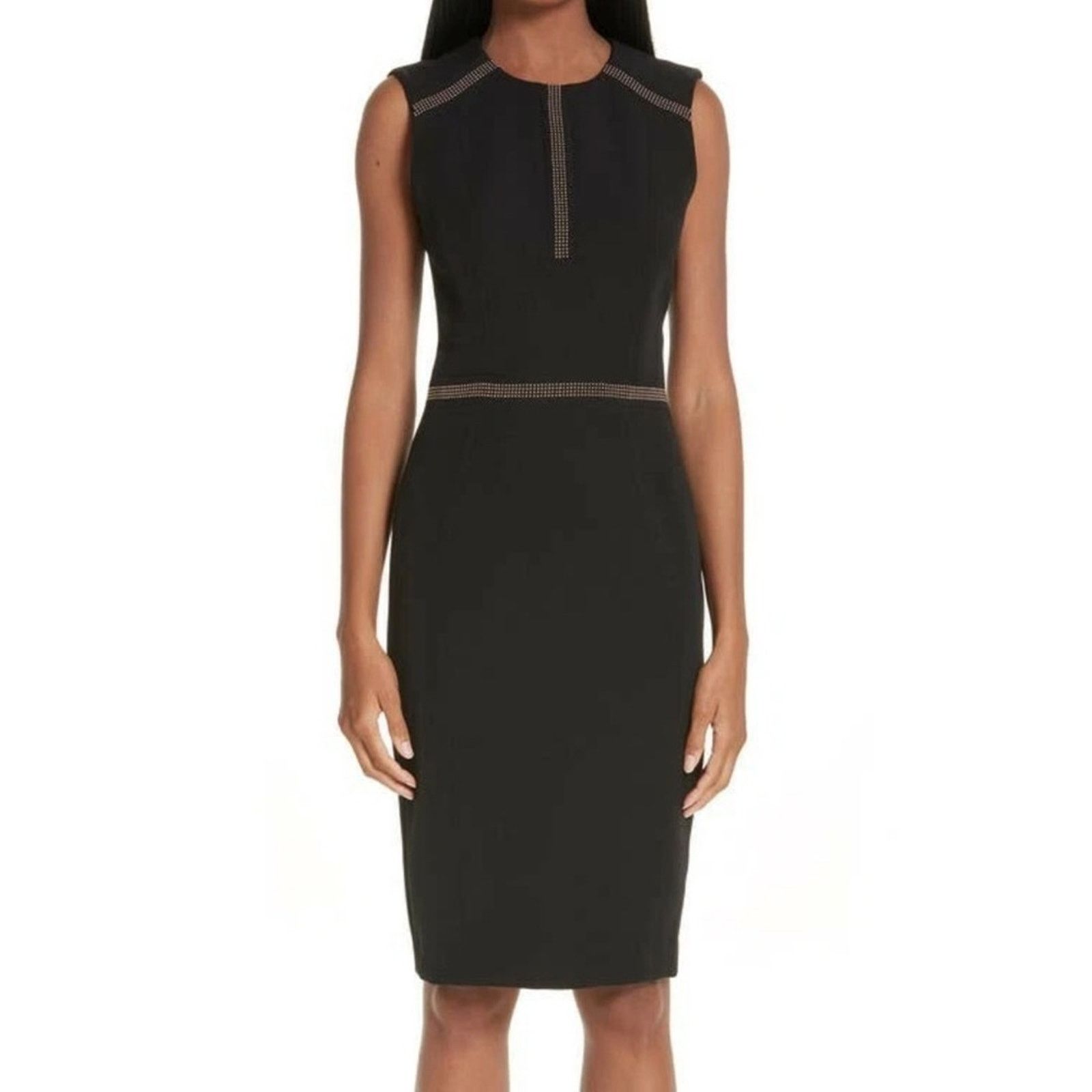Versace New Versace Collection Black Studded Dress IT 42 US 6 1195$ Size M / US 6-8 / IT 42-44 - 2 Thumbnail