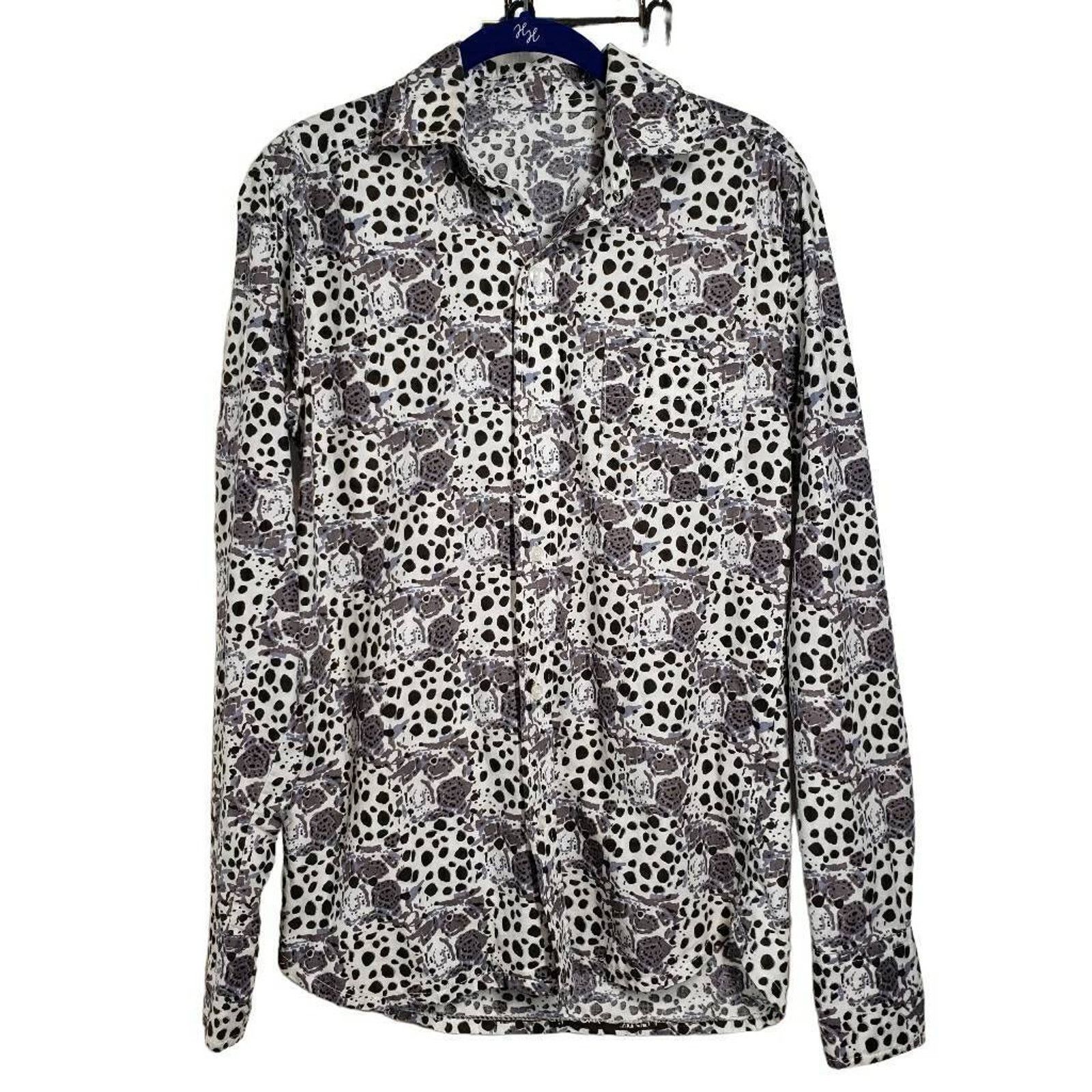 Other Animal Print Block Print Button Up Shirt Mens Small White Size US S / EU 44-46 / 1 - 20 Thumbnail