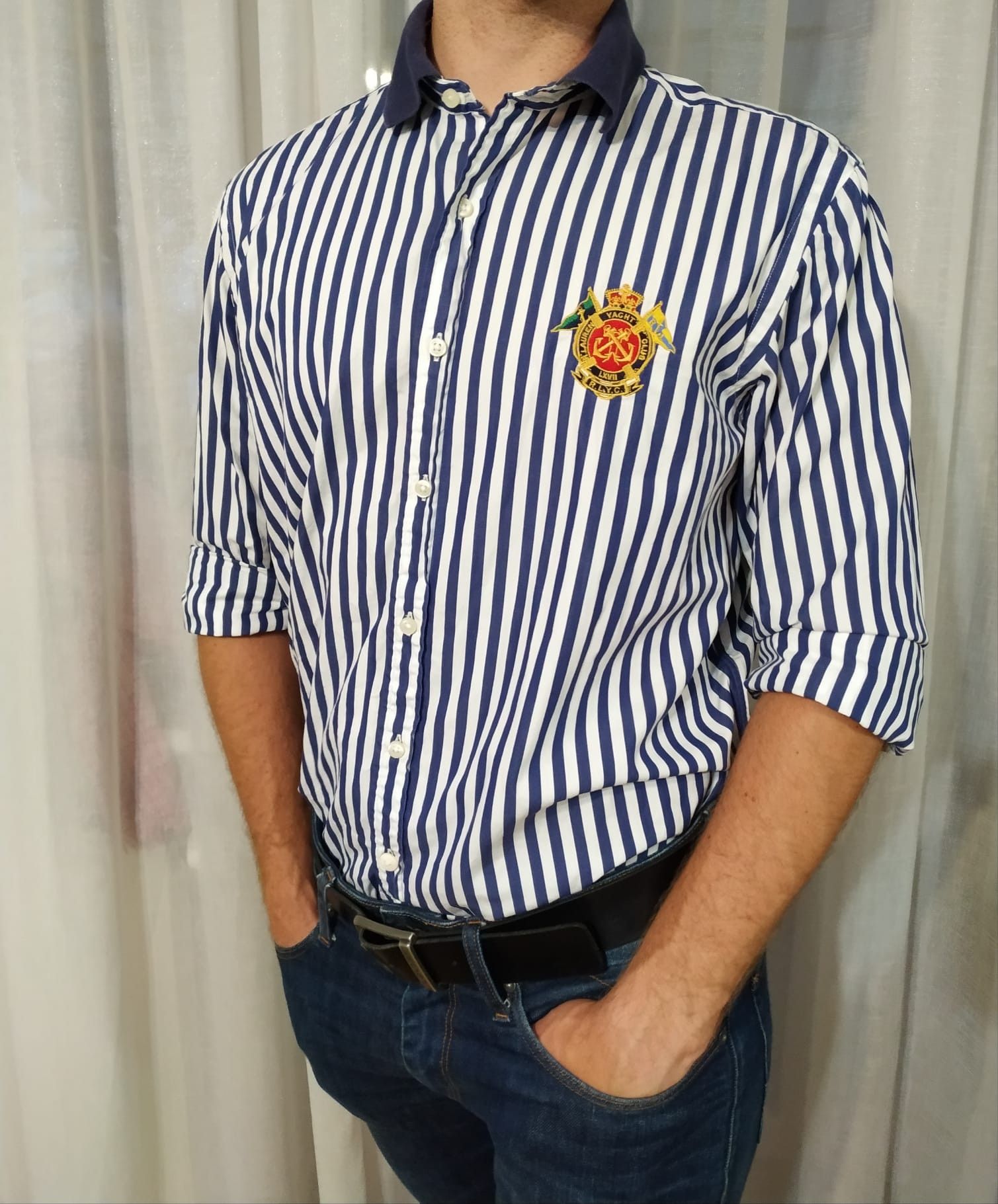 Polo Ralph Lauren Polo Ralph Lauren Yacht Club striped shirt navy white Size US L / EU 52-54 / 3 - 1 Thumbnail