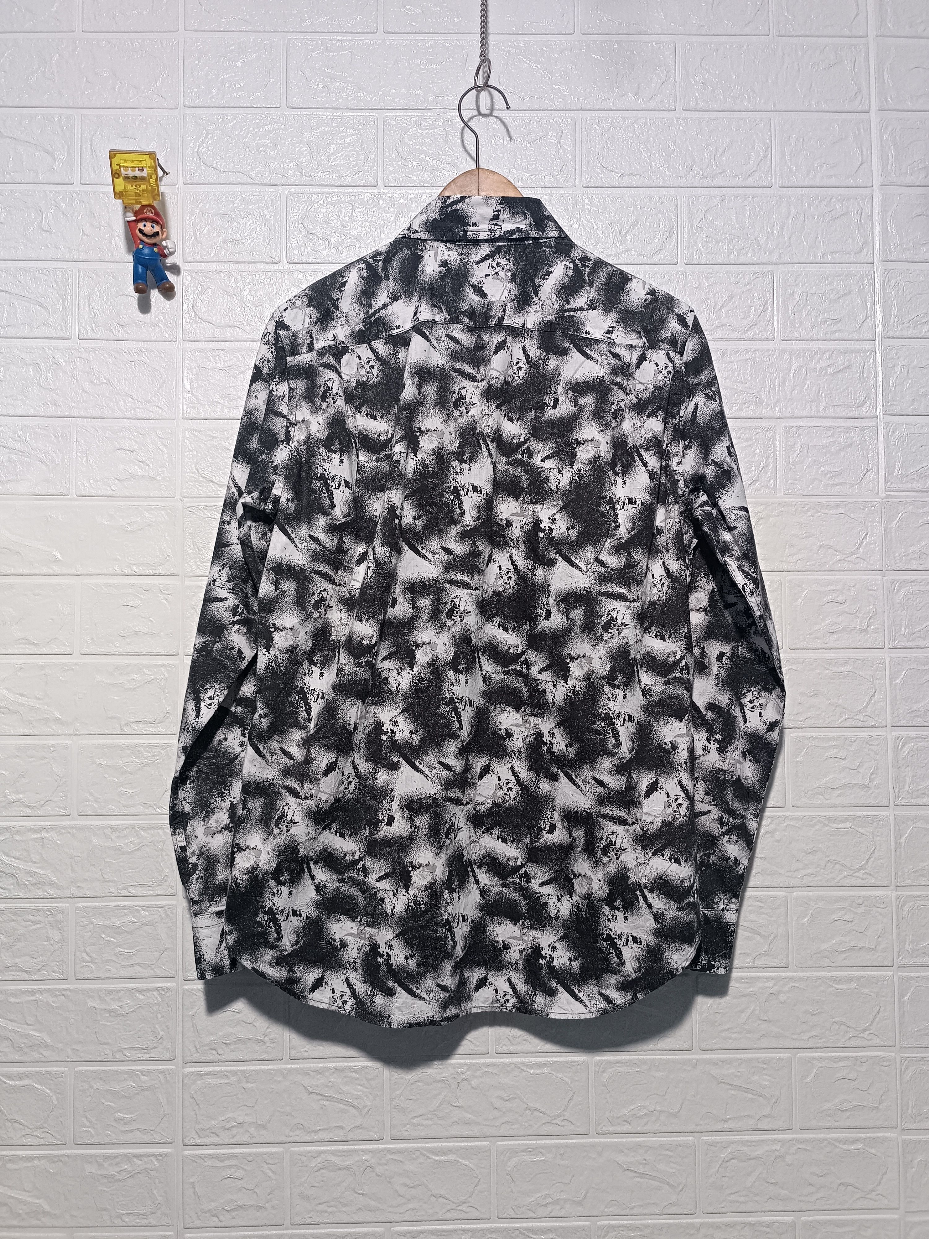 Japanese Brand Spinash Black White Abstrak Shirt Size US M / EU 48-50 / 2 - 4 Thumbnail