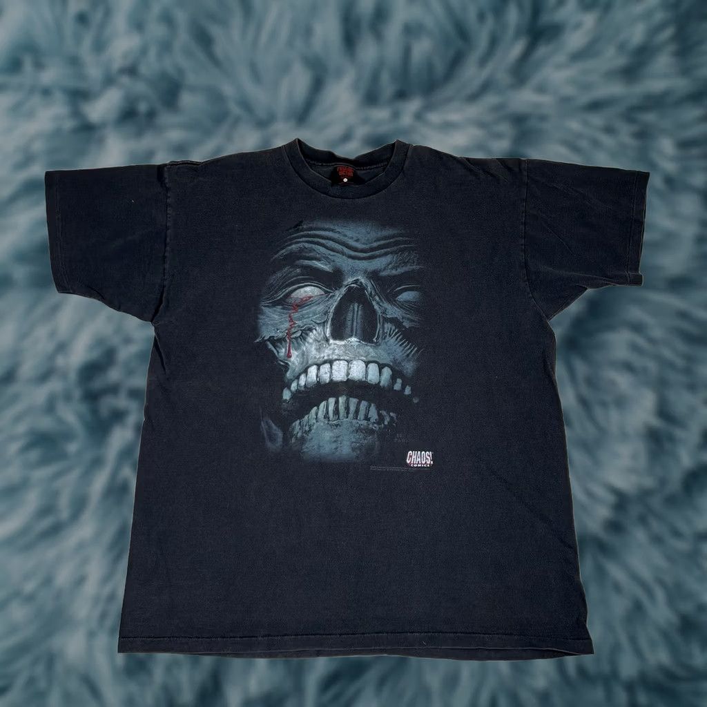 Vintage VINTAGE 1998 Chaos Comics Evil Ernie Big Face Tshirt Horror XL Black Mens T-Shirt Made in USA Fashion Victim Size XL Size US XL / EU 56 / 4 - 1 Thumbnail
