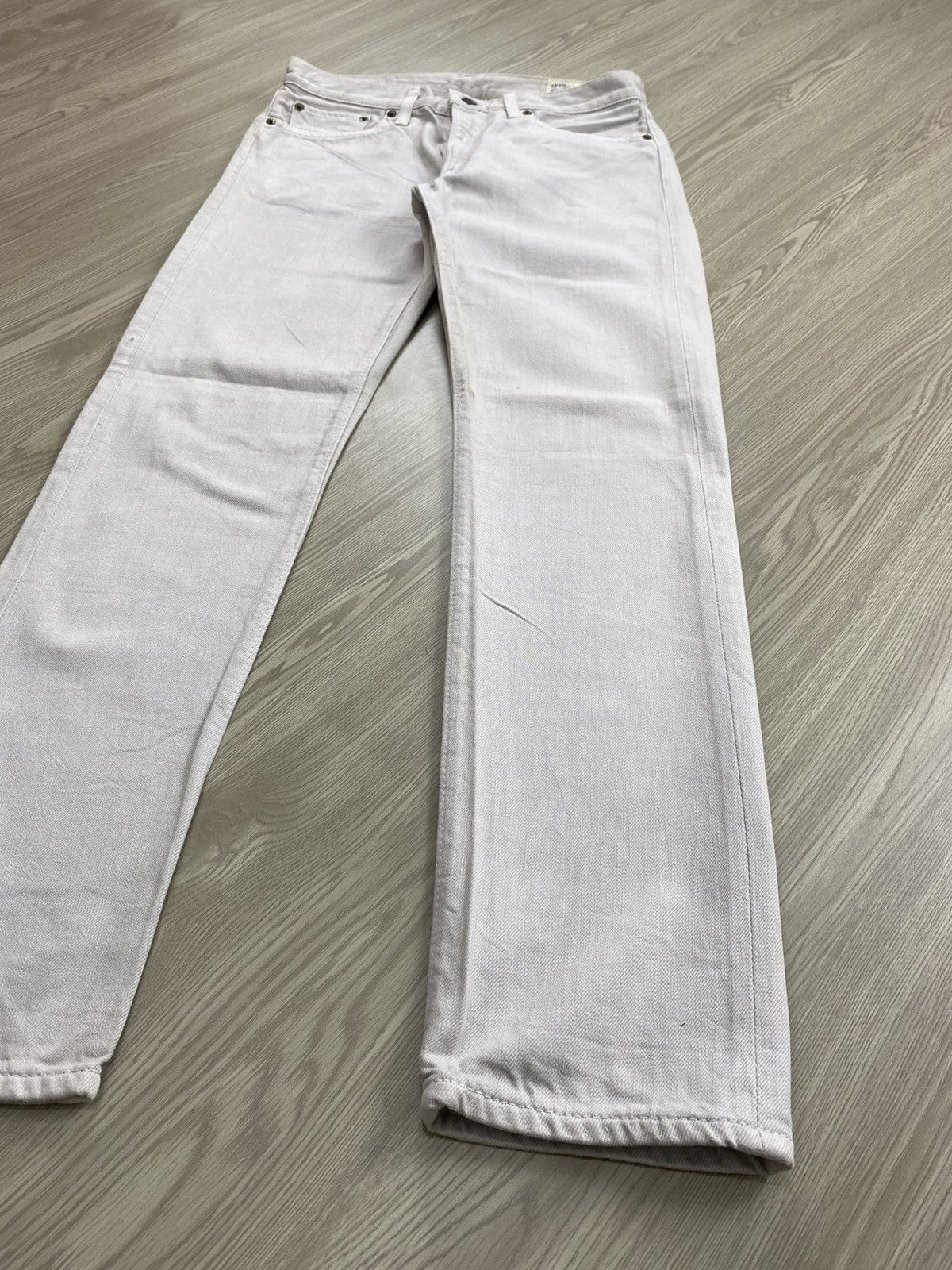 Evan Kinori × Orslow Vintage Orslow Japan Broken White Straight Jeans Size US 29 - 3 Thumbnail