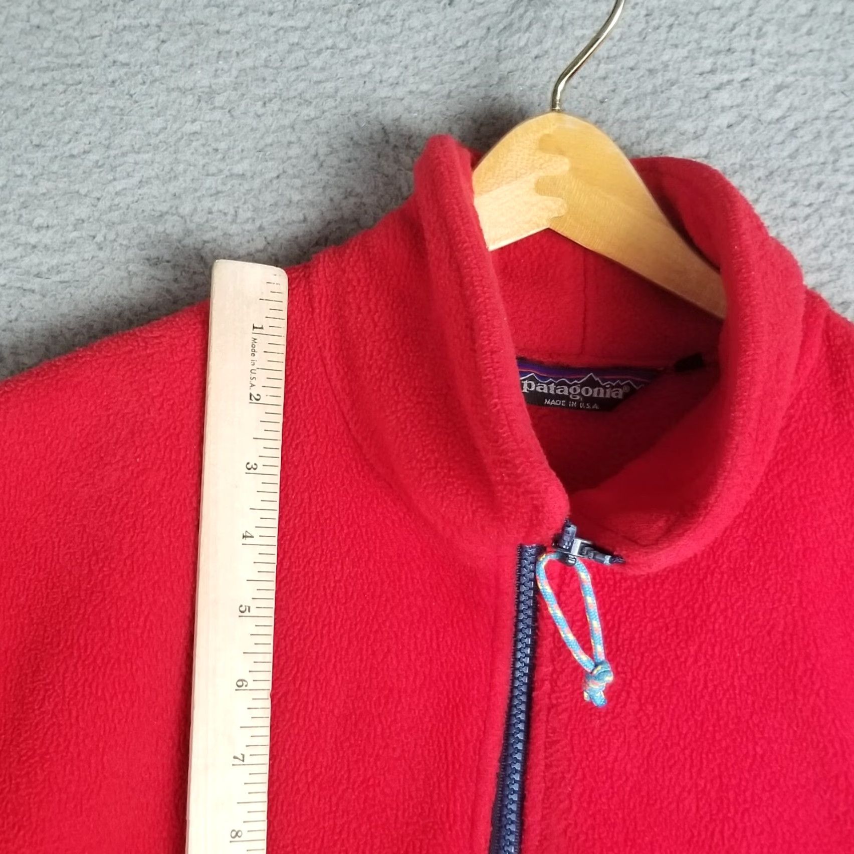 Patagonia Vintage Patagonia Fleece Jacket Red Men's Medium Full Zip USA Made 80s Size US M / EU 48-50 / 2 - 3 Thumbnail