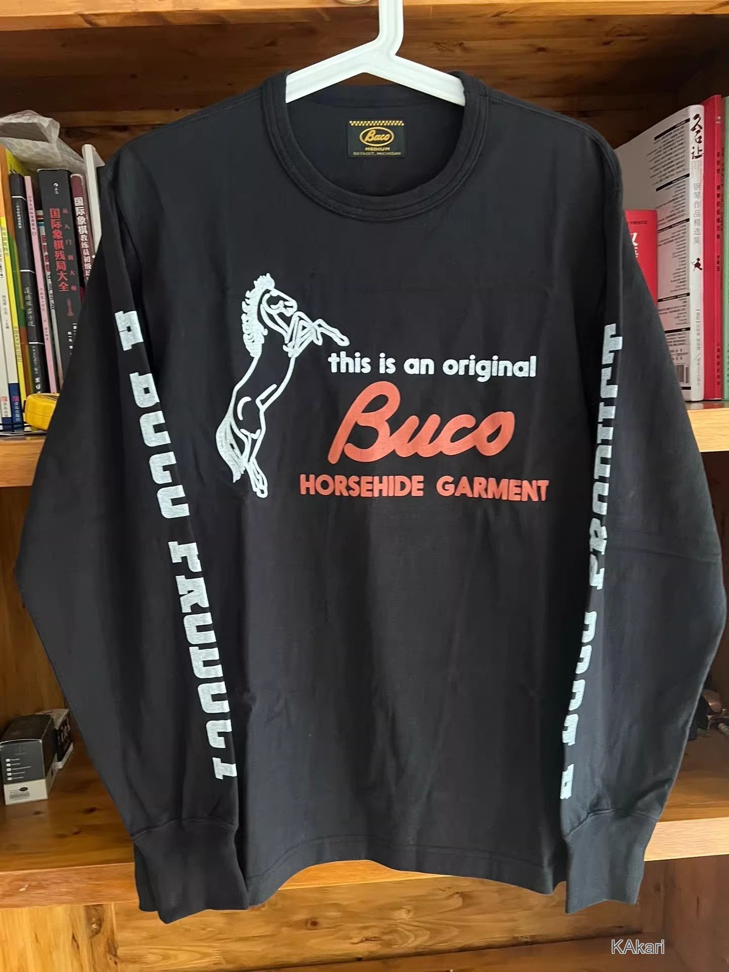 The Real McCoy's Real McCoy BUCO Black Motorcycle Long-sleeve T Size US M / EU 48-50 / 2 - 2 Thumbnail