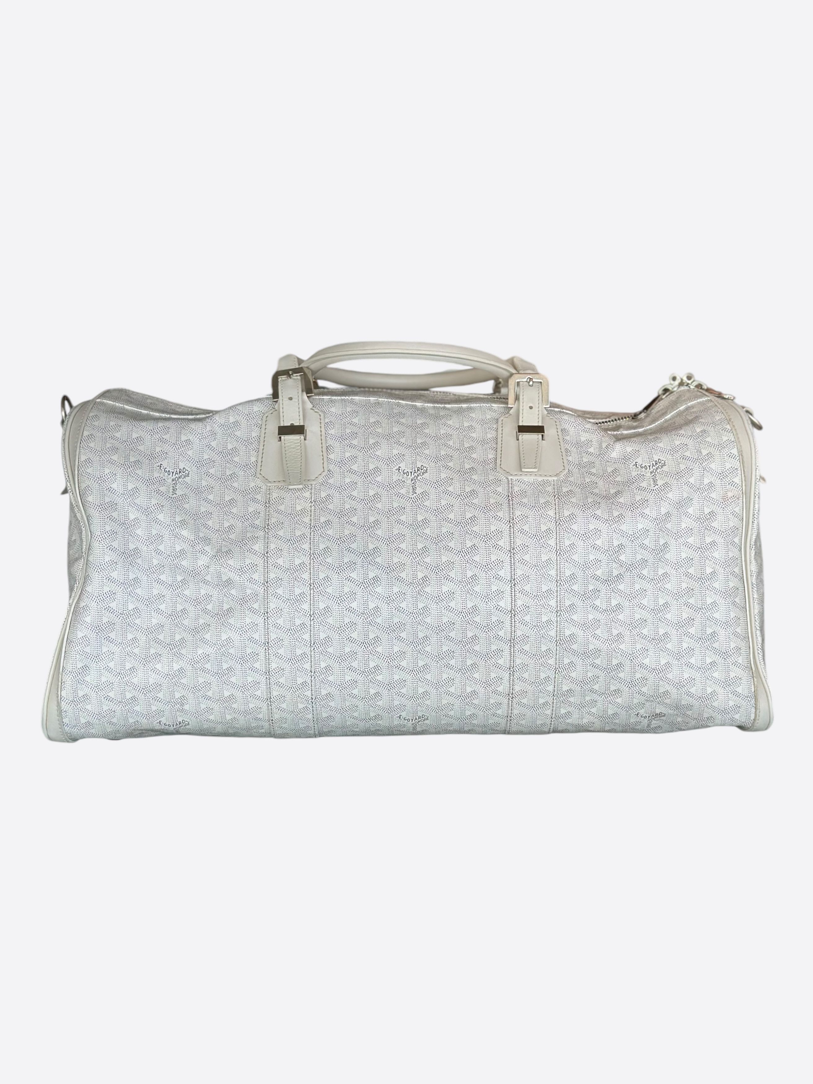 Goyard White Boston 50 Duffel Bag, Men's