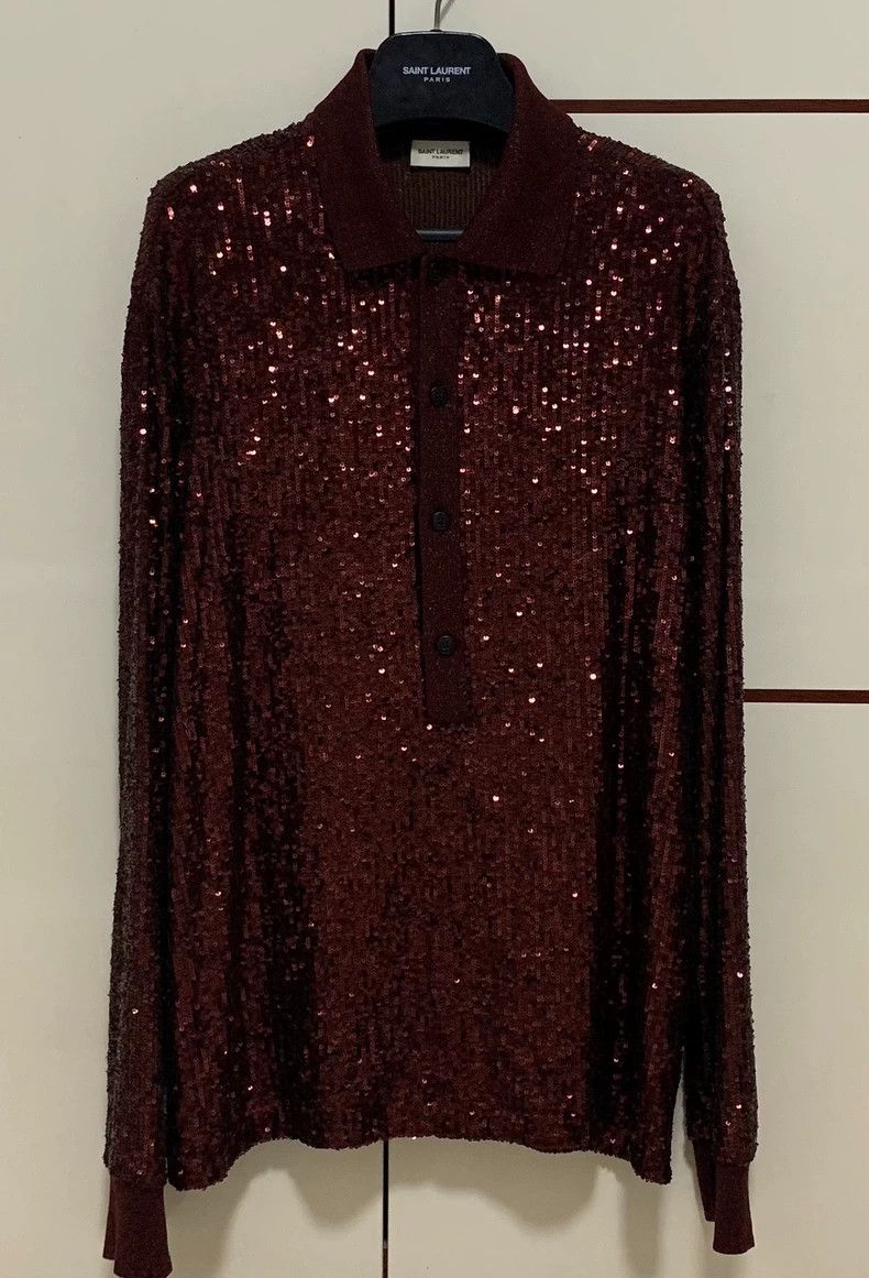 Saint Laurent Paris Saint Laurent Paris Red scale shirt Size L / US 10 / IT 46 - 1 Thumbnail