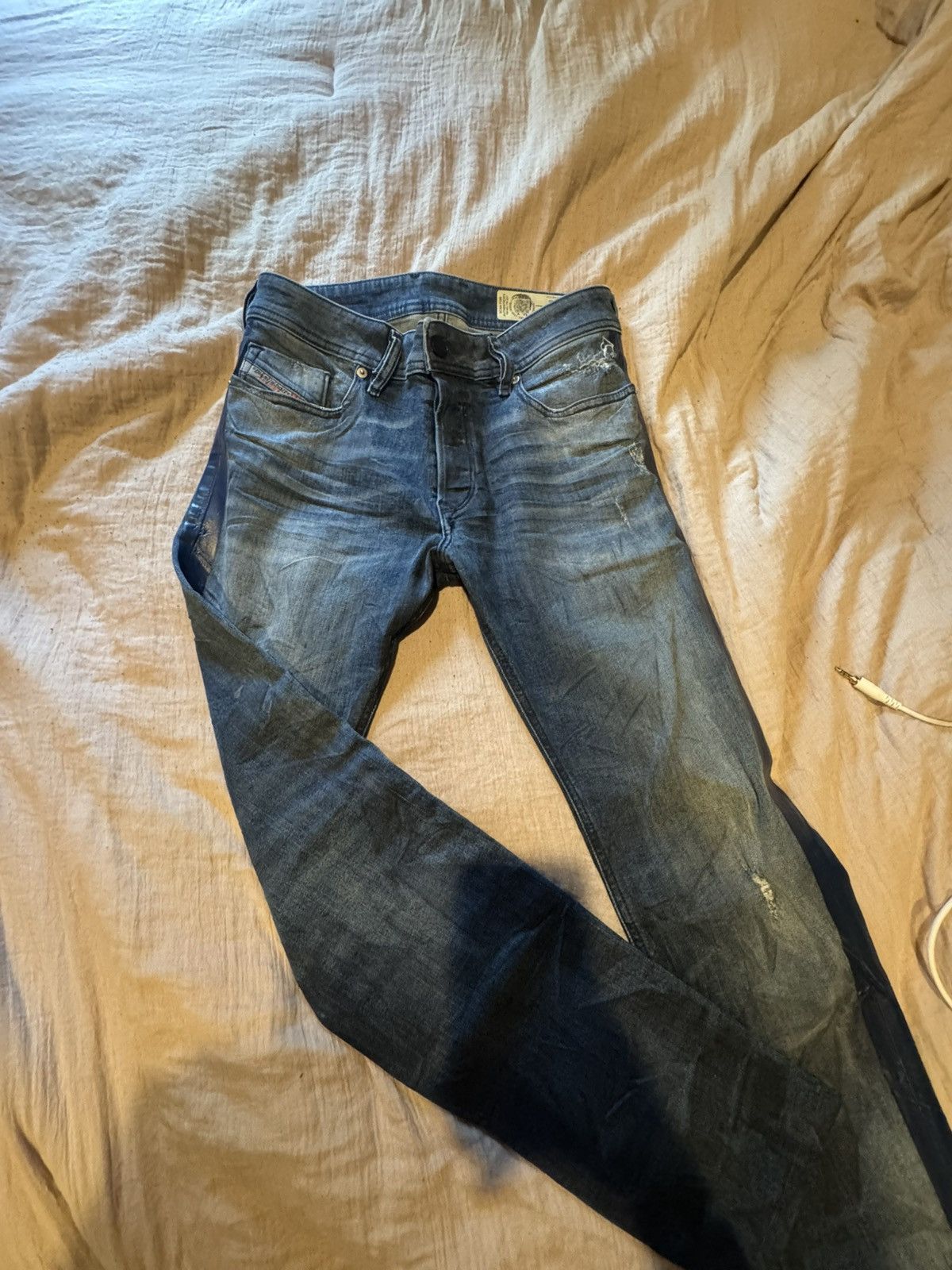 Diesel DIESEL denim jeans with blue detail on the sides Size US 28 / EU 44 - 1 Thumbnail
