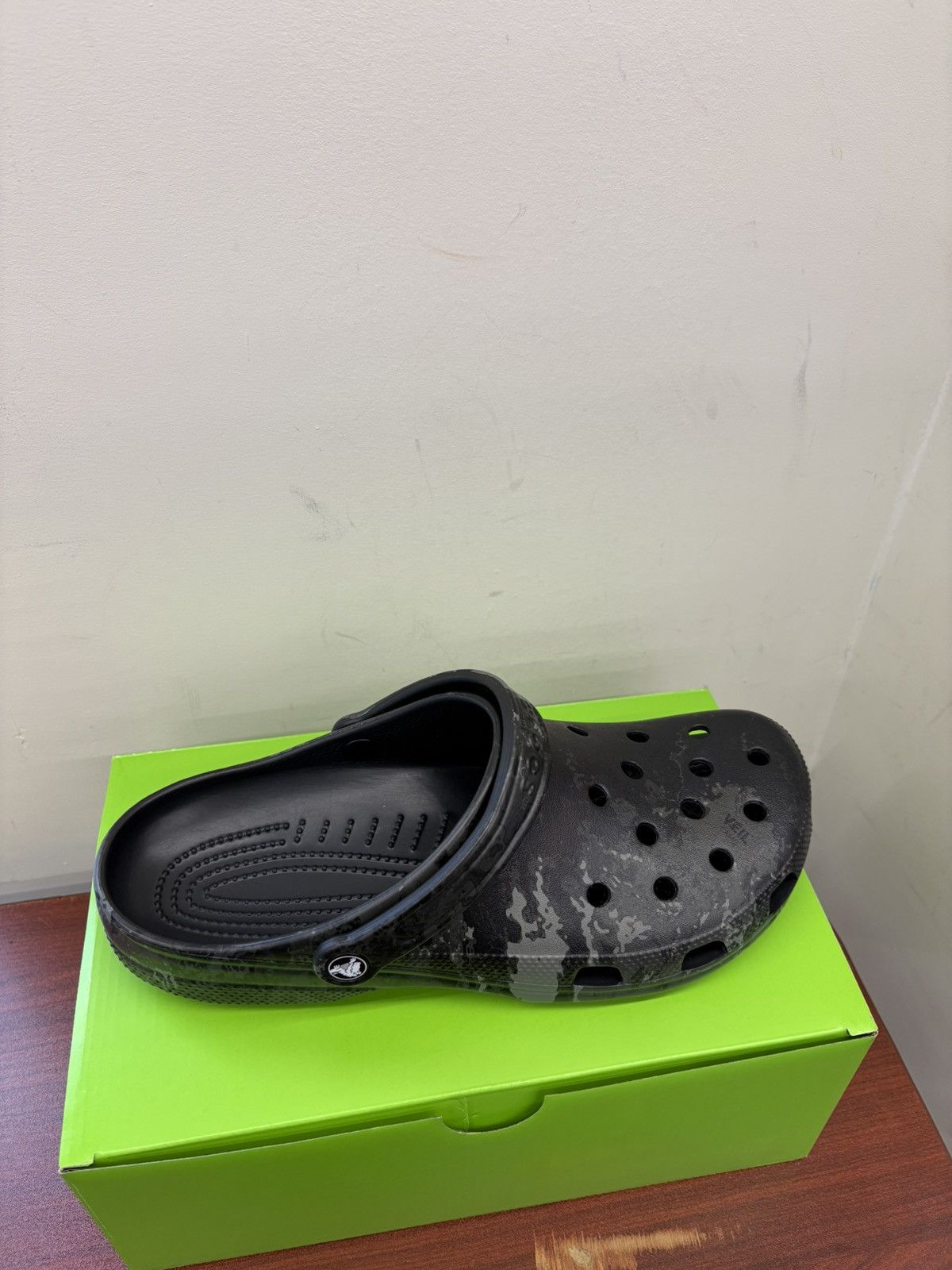 Black camo crocs