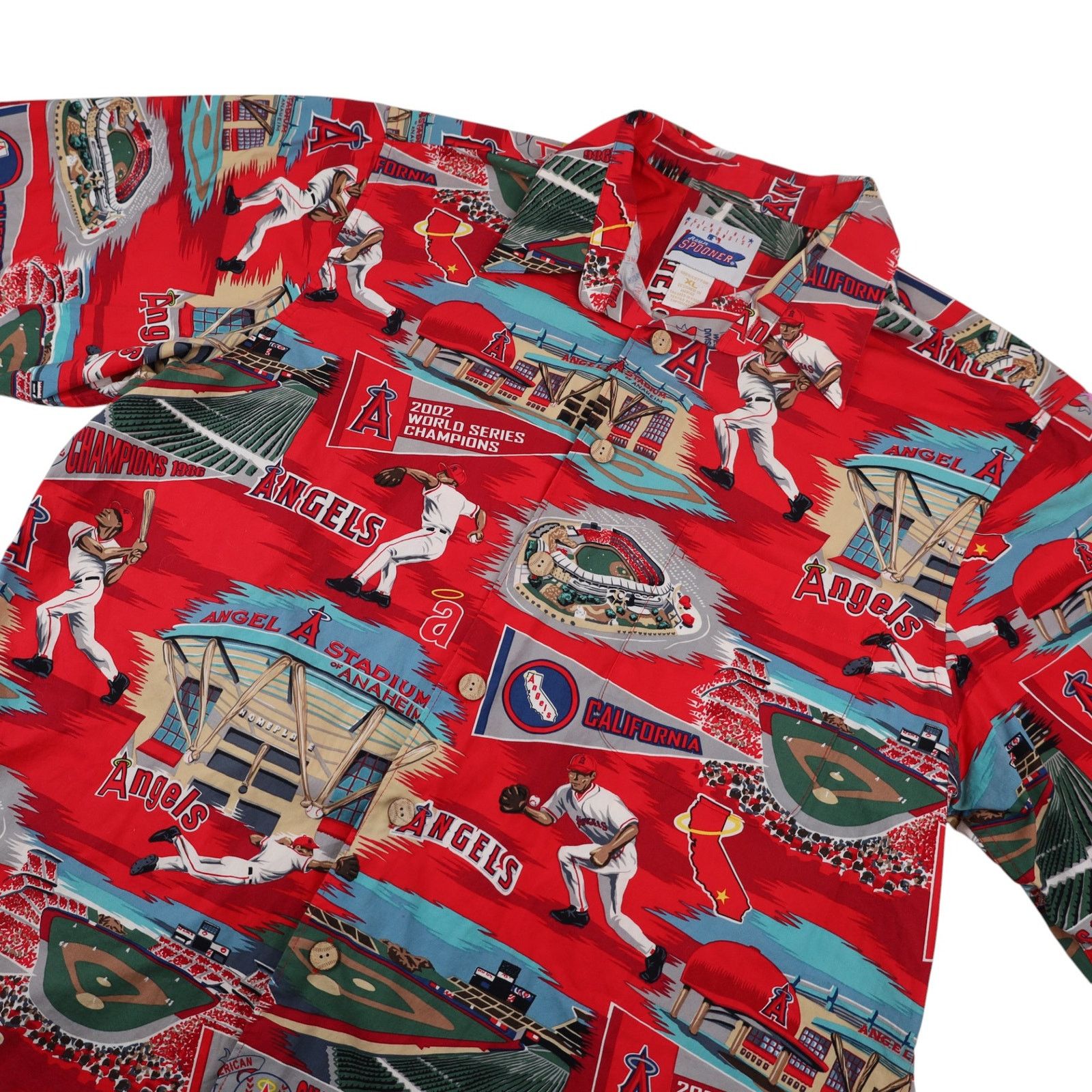 MLB × Reyn Spooner × Vintage VTG Reyn Spooner Anaheim Angels Baseball Hawaiian Shirt Size US XL / EU 56 / 4 - 2 Thumbnail