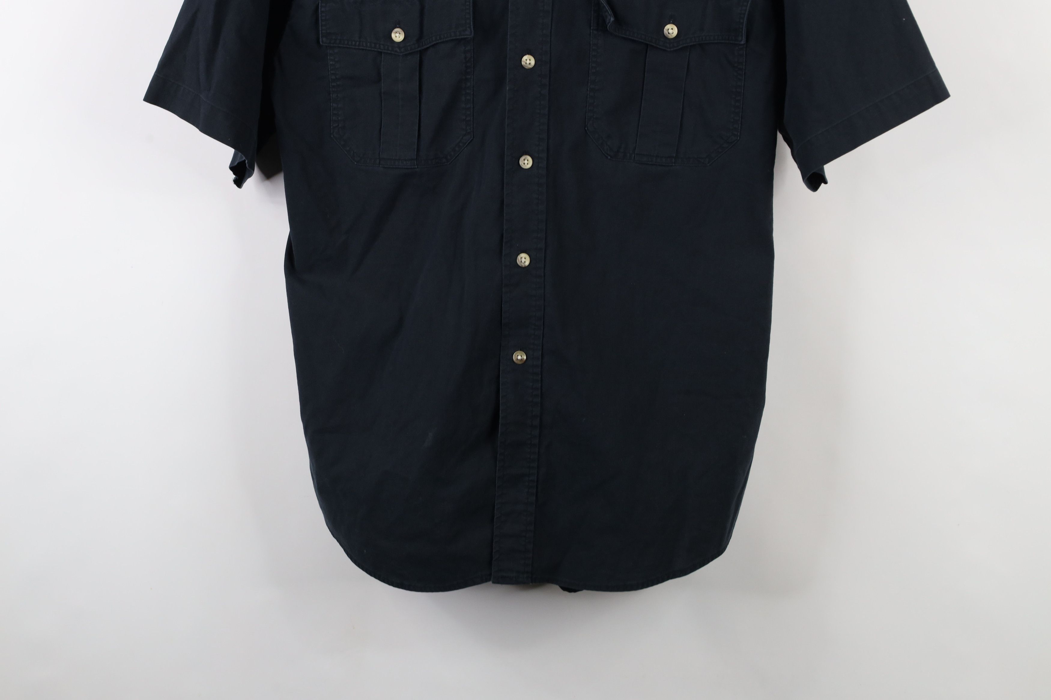 Vintage Vintage 90s Streetwear Short Sleeve Button Shirt Black Size US M / EU 48-50 / 2 - 3 Thumbnail