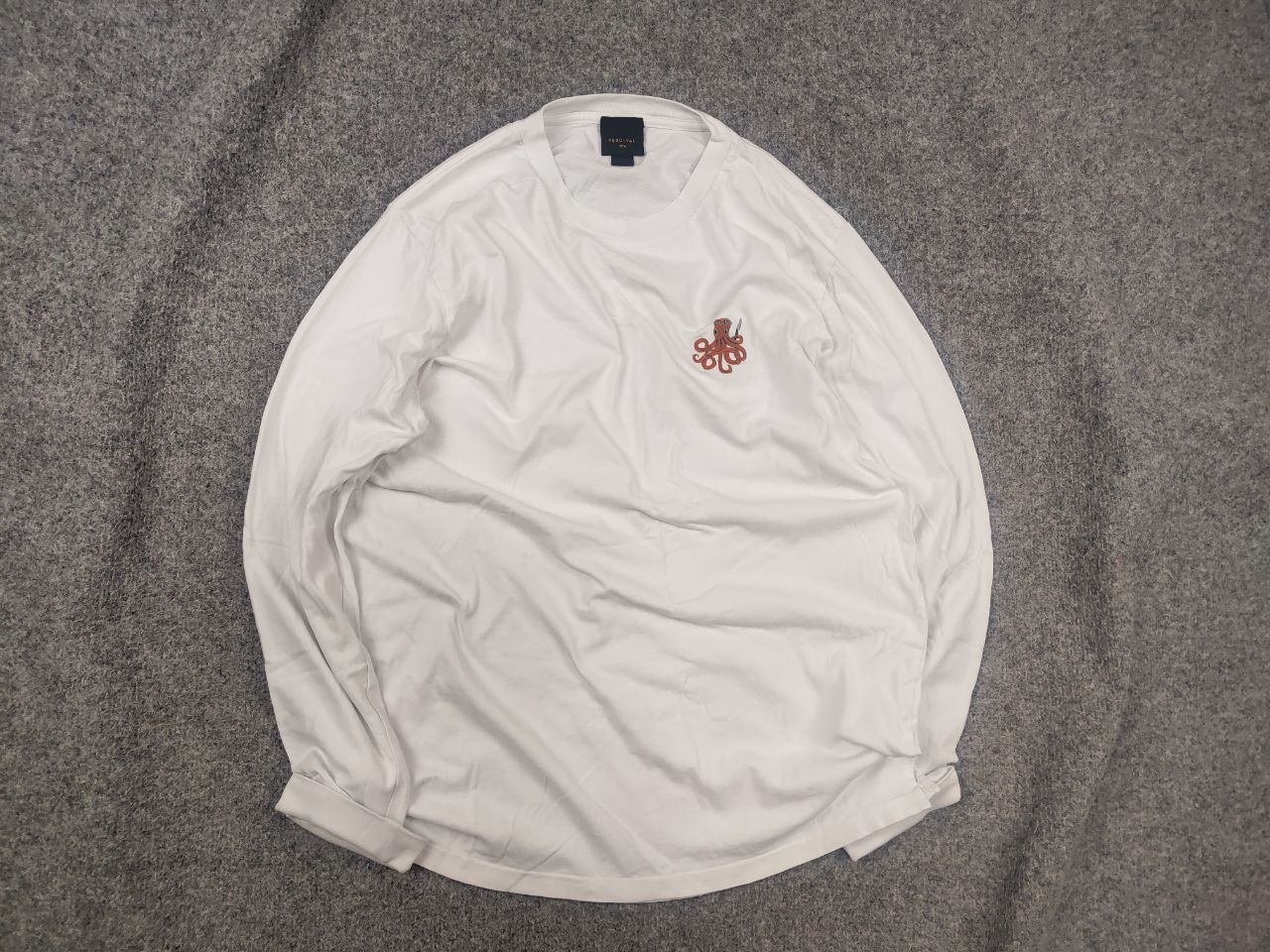 Percival Percival Design Logo White Cotton Regula Long Sleeve T Shirt Size US M / EU 48-50 / 2 - 1 Thumbnail