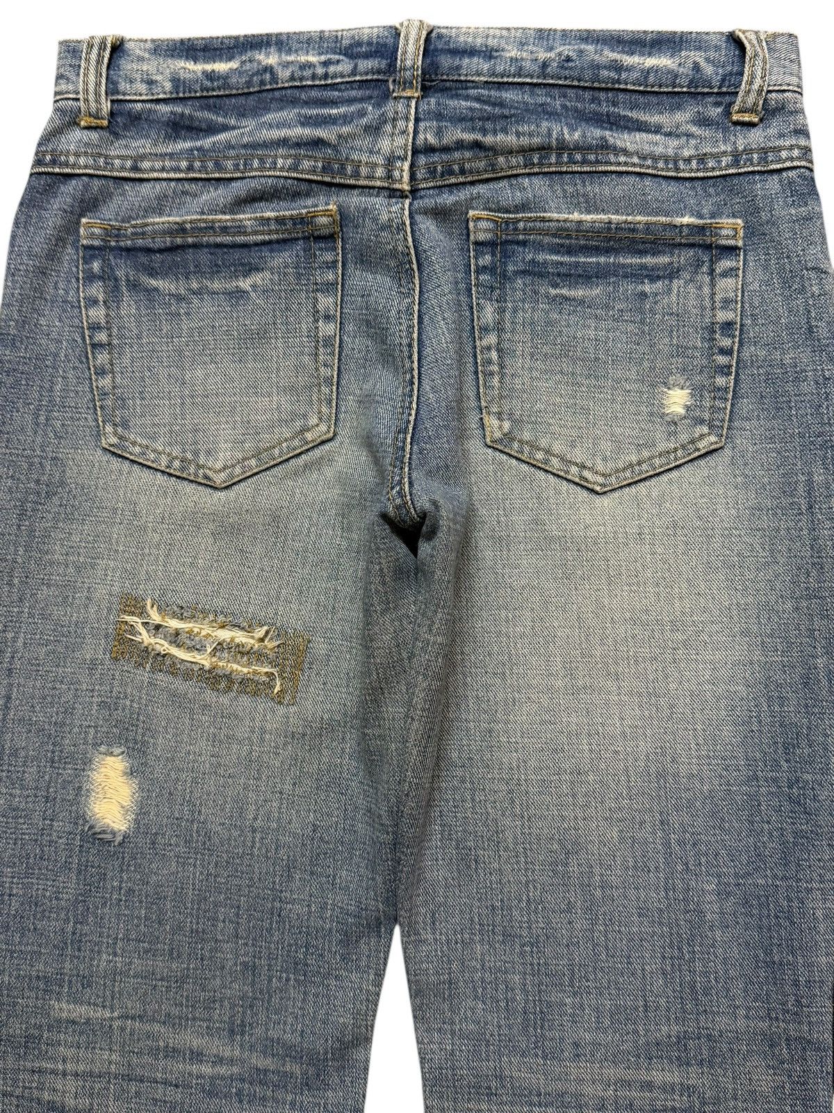Hysteric Glamour Vintage Y2K Japanese Brand Blue Faded Wash Distressed Flare Size US 28 / EU 44 - 5 Thumbnail