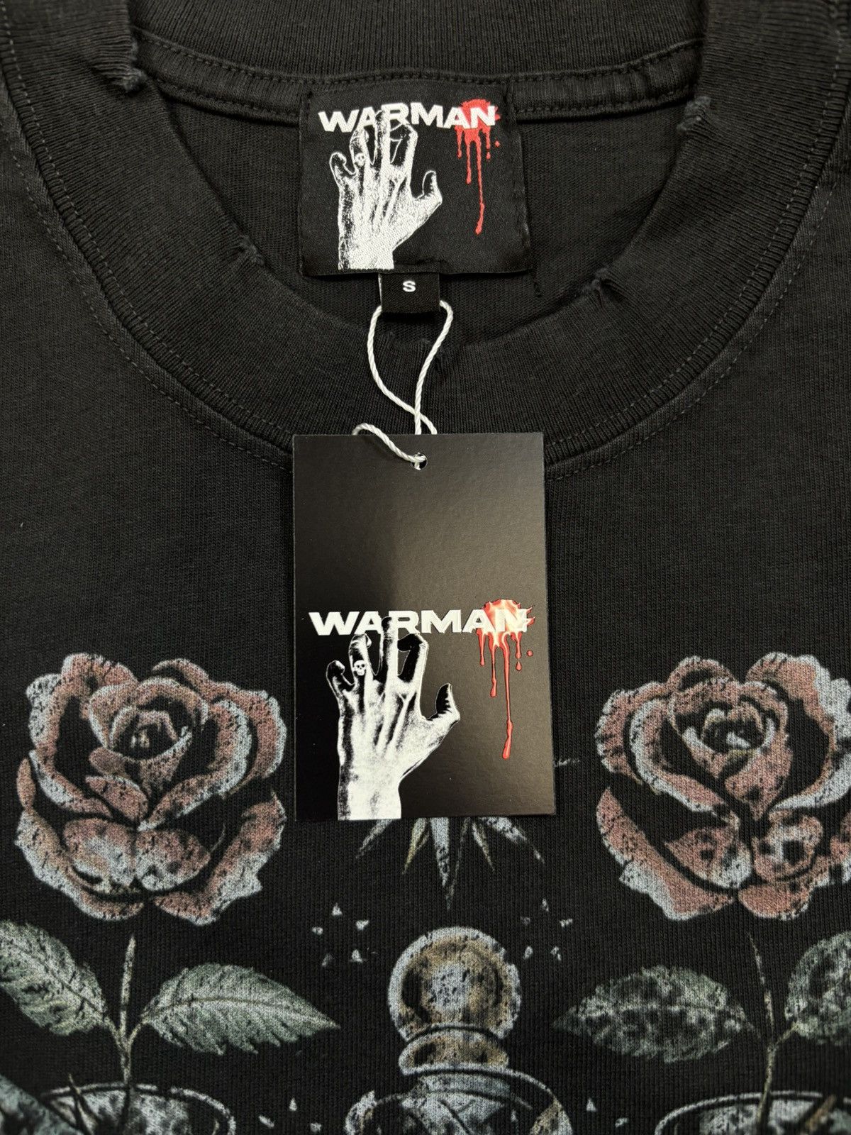 Vintage Warman Gothic Sacred Heart & Wings Graphic T-Shirt, Black Size US S / EU 44-46 / 1 - 7 Thumbnail