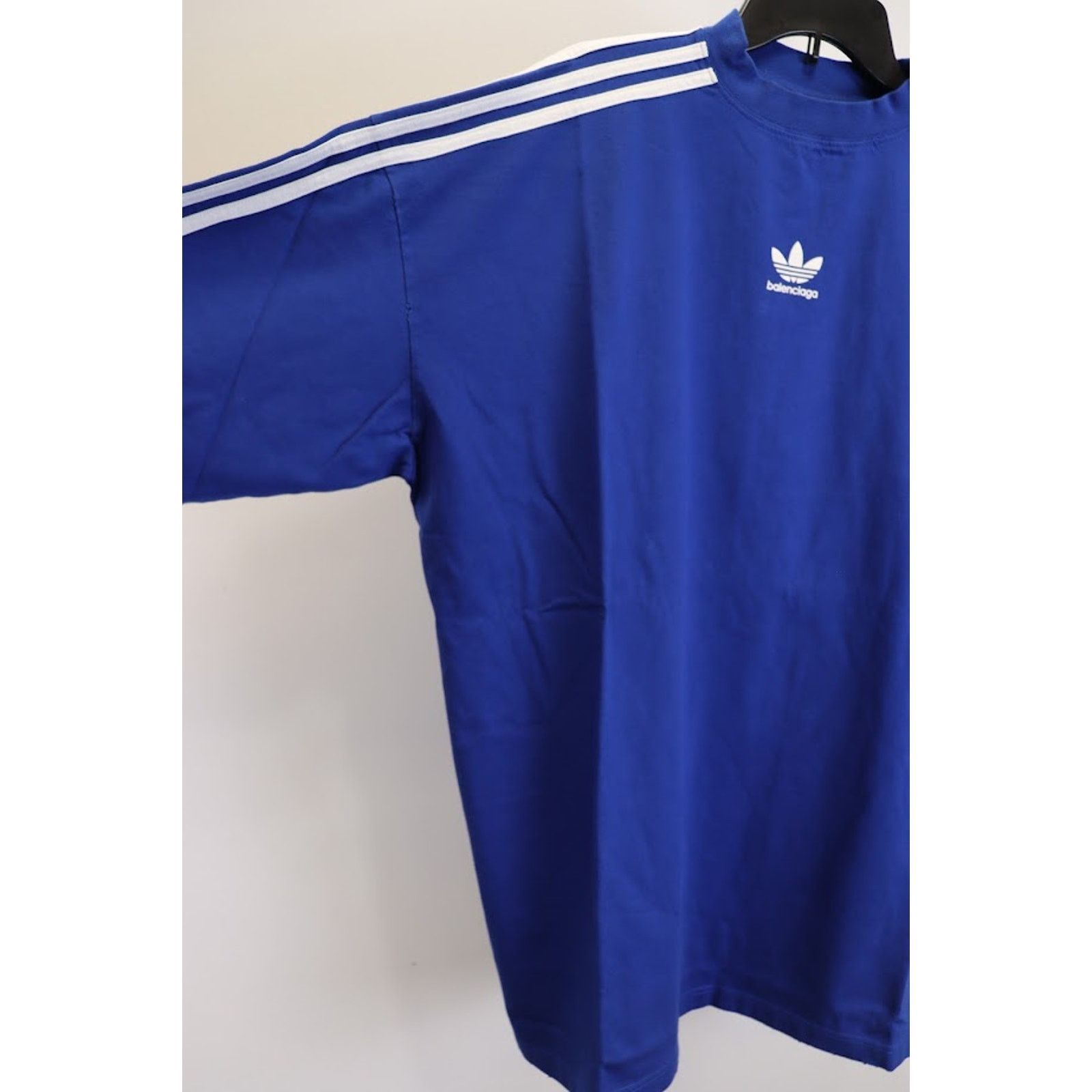 Adidas × Balenciaga o1rshd1 Logo Printed Long Sleeve T-Shirt in Blue Size US S / EU 44-46 / 1 - 4 Thumbnail