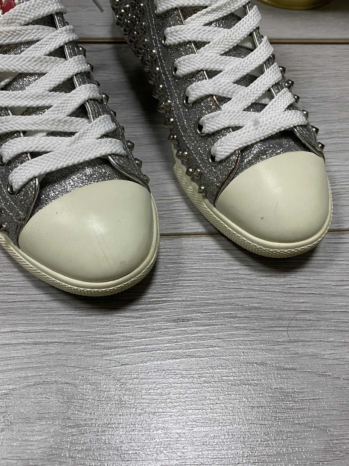 Coca Cola Prada red tab glitter shiny sneakers Size US 9.5 / IT 39.5 - 2 Thumbnail