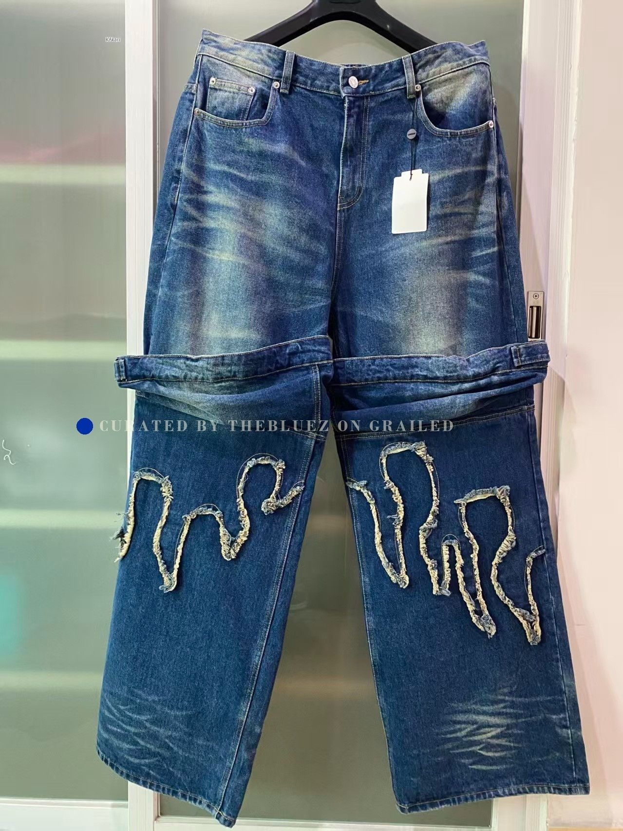 WE11DONE we11done Layered Spliced Straight Jeans Size US 30 / EU 46 - 1 Thumbnail
