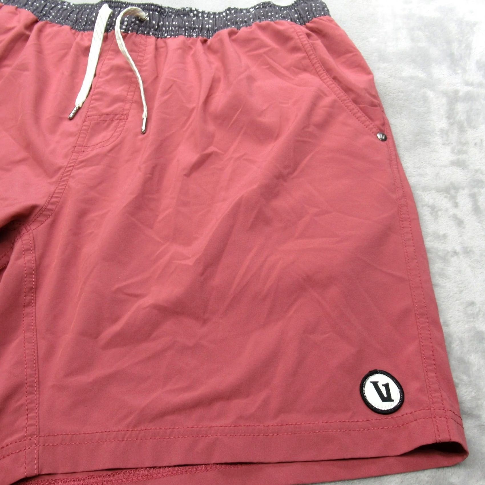 Vuori Vuori Mens XXL Board Trunks Swim Shorts Raspberry Lined Drawstring Waist Pockets Size US 39 - 6 Thumbnail