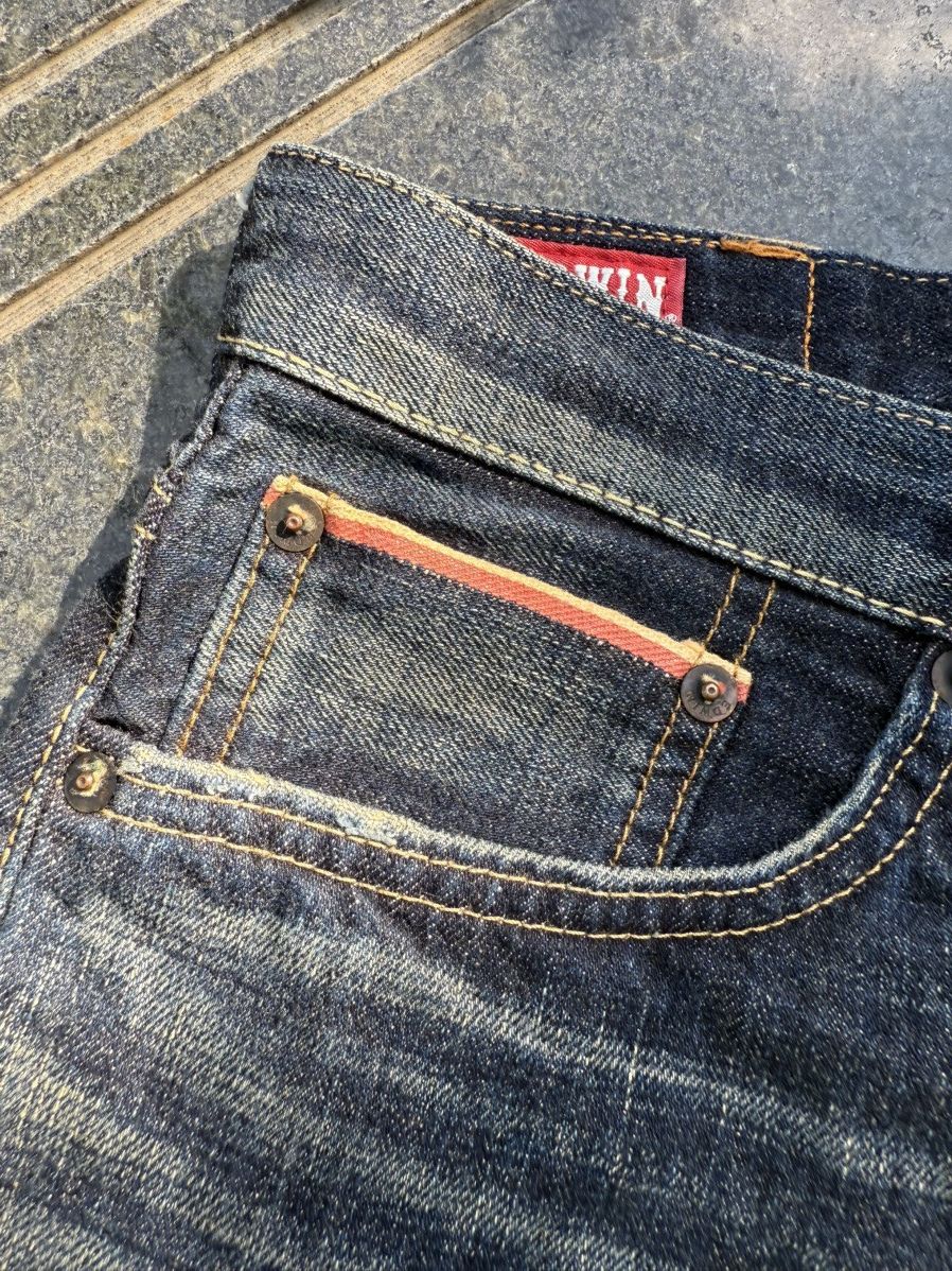 Edwin × Vintage 90’s EDWIN RARE JAPANESE BRAND RETRO Y2K POCKET LOGO DENIM Size US 29 - 9 Thumbnail