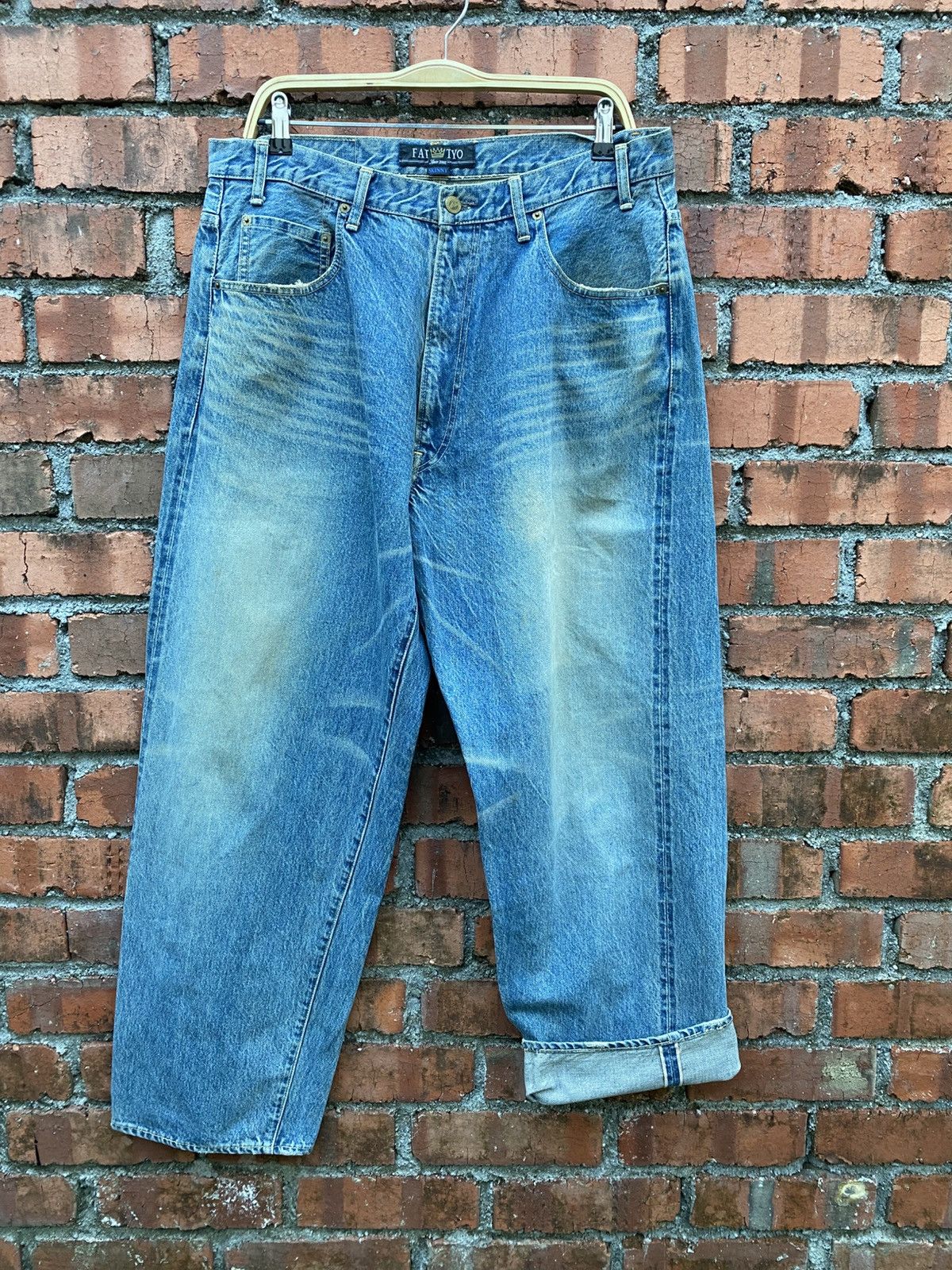 Japanese Brand W36x30 FAT TYO redline baggy jeans Size US 36 / EU 52 - 1 Thumbnail