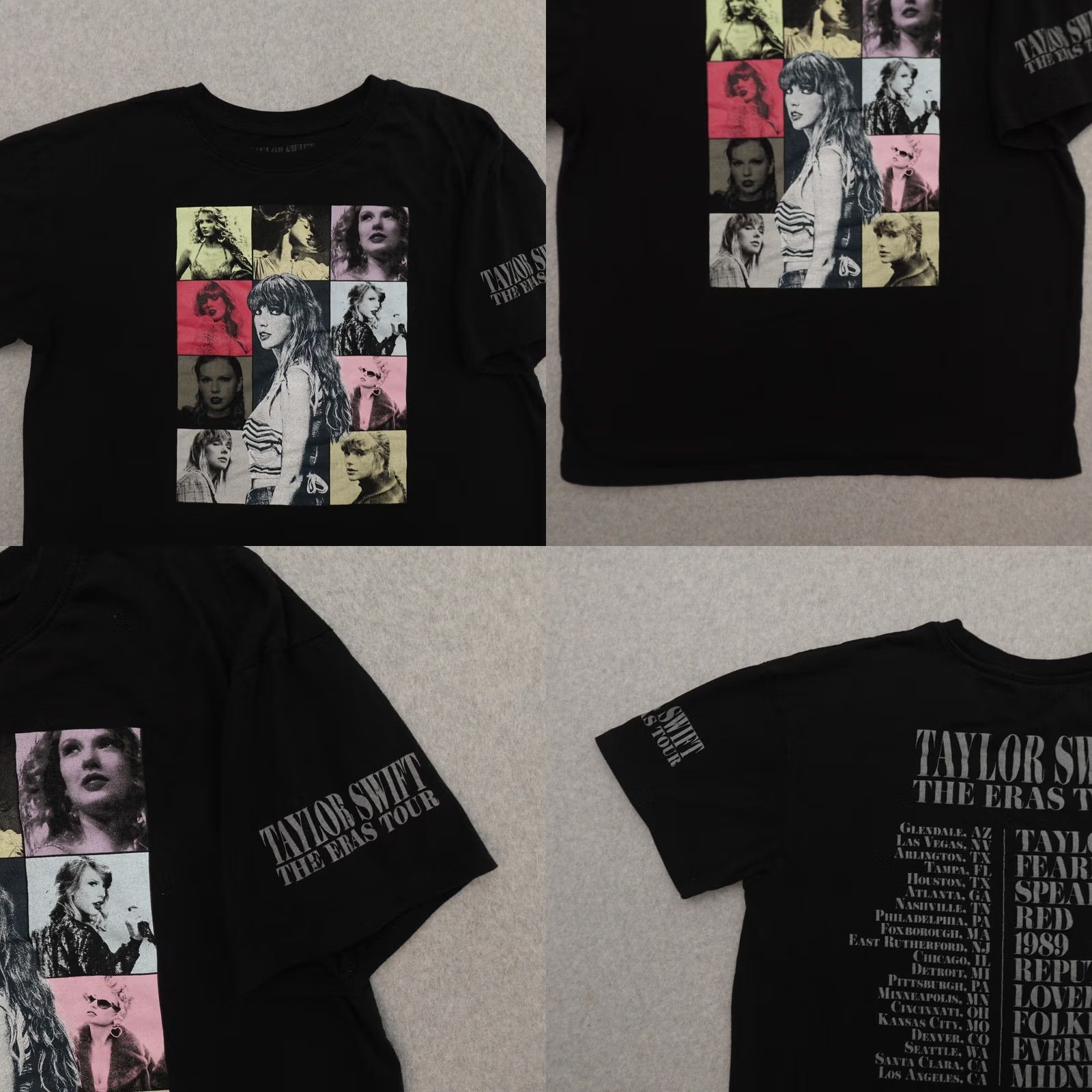 Vintage Taylor Swift T-Shirt Adult Large Black The Eras Tour 2023 Official Merchandise Size US L / EU 52-54 / 3 - 8 Thumbnail