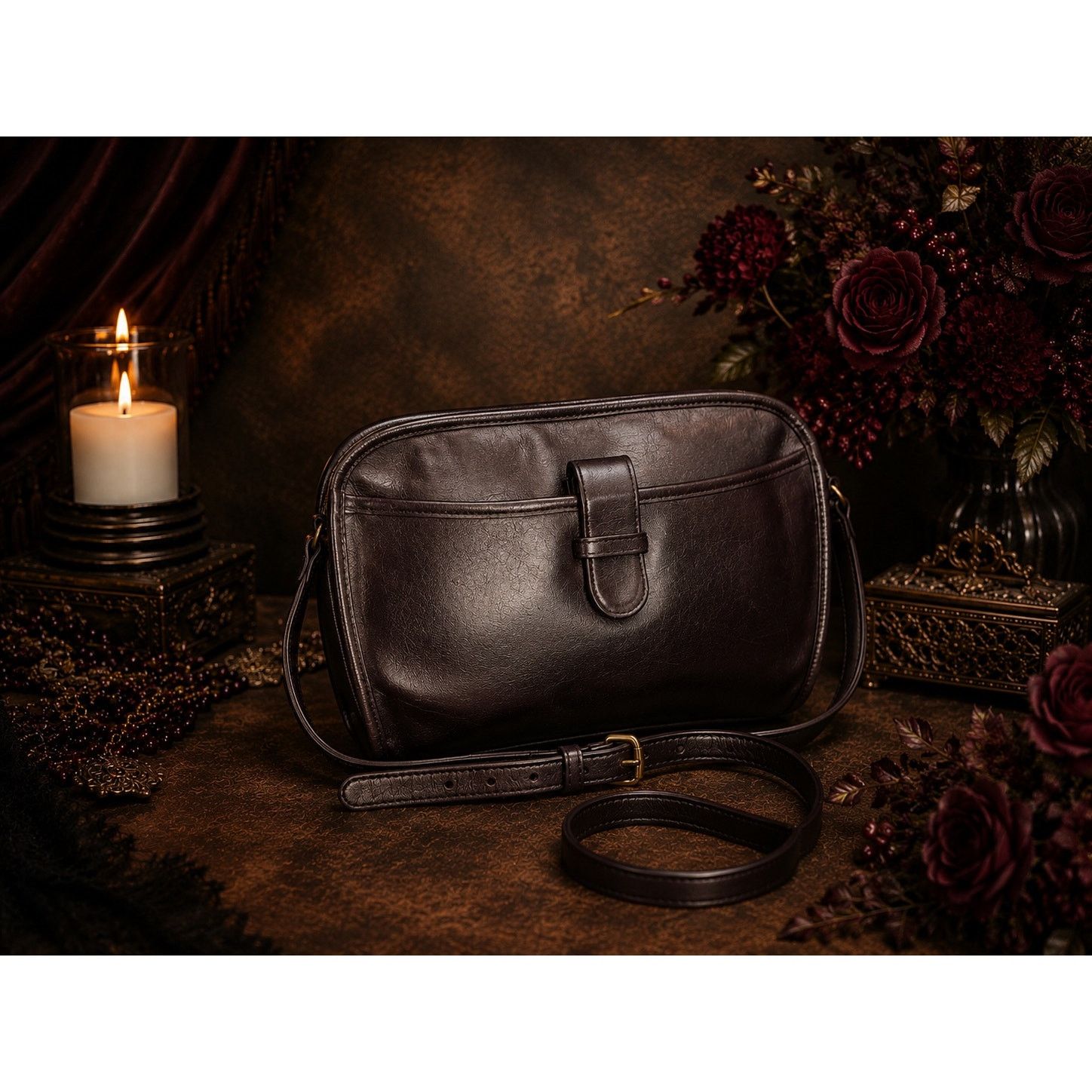 Coach Vintage Restored Brighton Oxblood Leather Crossbody Bag Size ONE SIZE - 1 Thumbnail