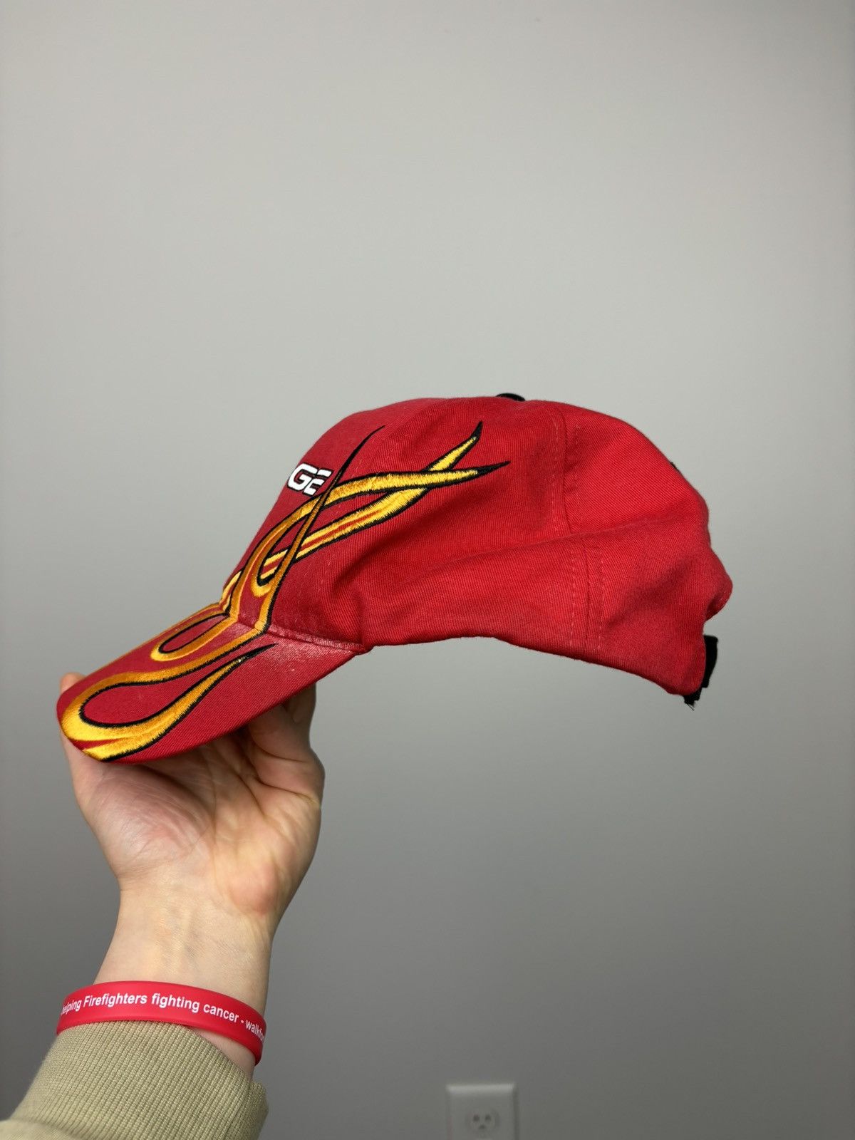 Vintage Vintage Dodge Hat Cap Red Flames RAMTruck Streetwear Racing Size ONE SIZE - 5 Thumbnail