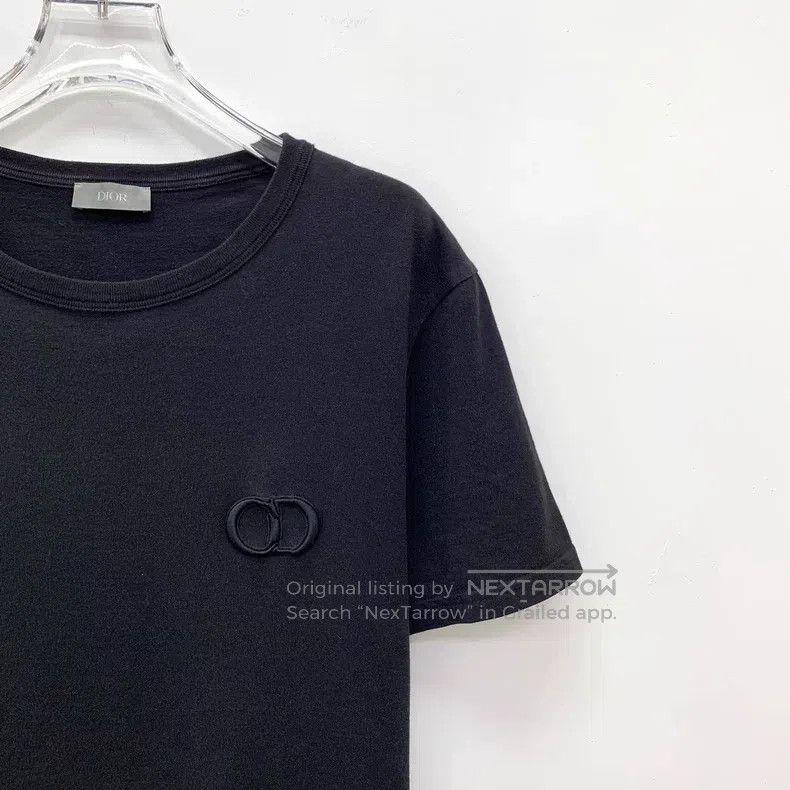 Dior Dior Black CD letter embroidery cotton round-neck short-sl Size US S / EU 44-46 / 1 - 3 Thumbnail